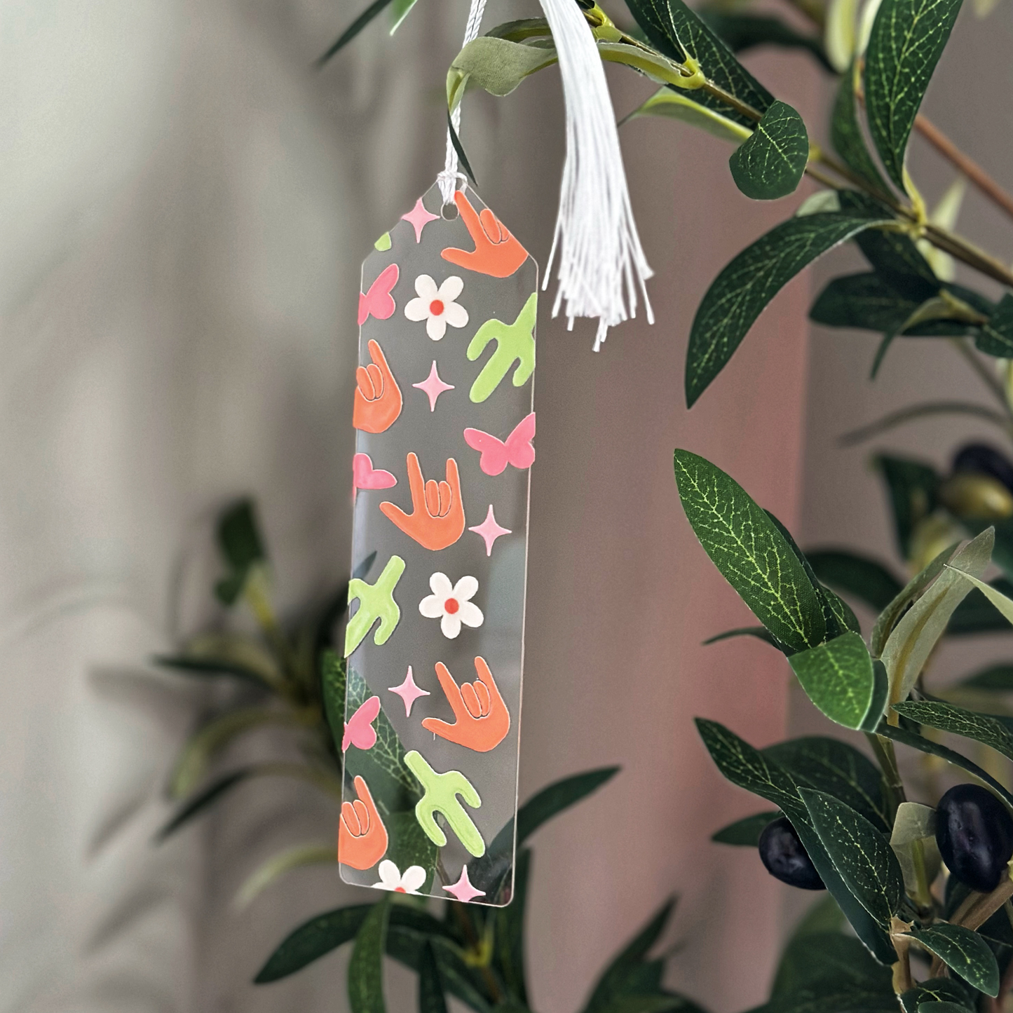 Cactus ILY Acrylic Bookmark
