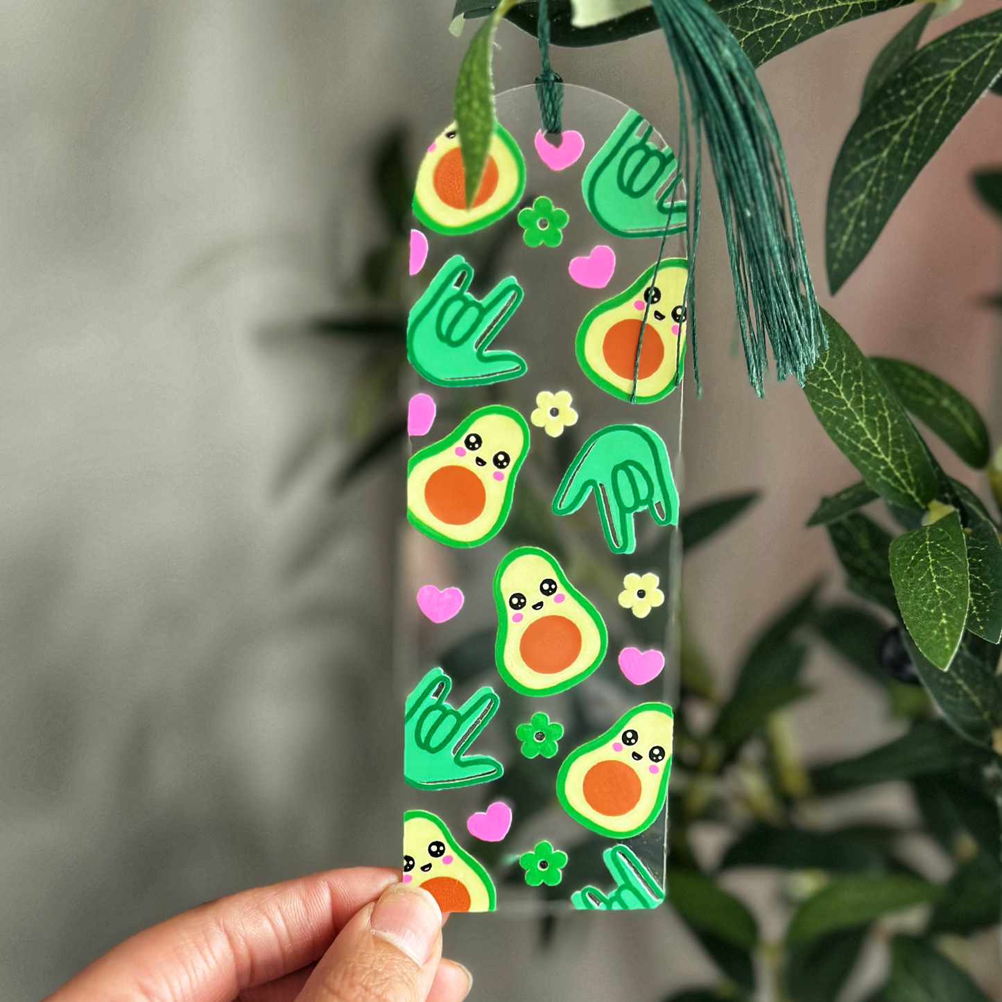 Avocado ILY Acrylic Bookmark