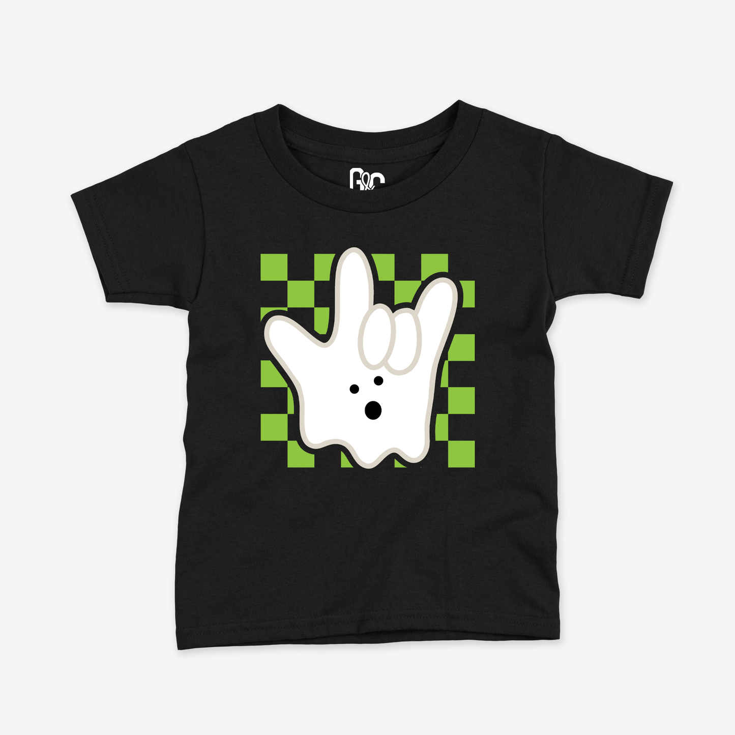 ILY Ghost Checkered Toddler Tee