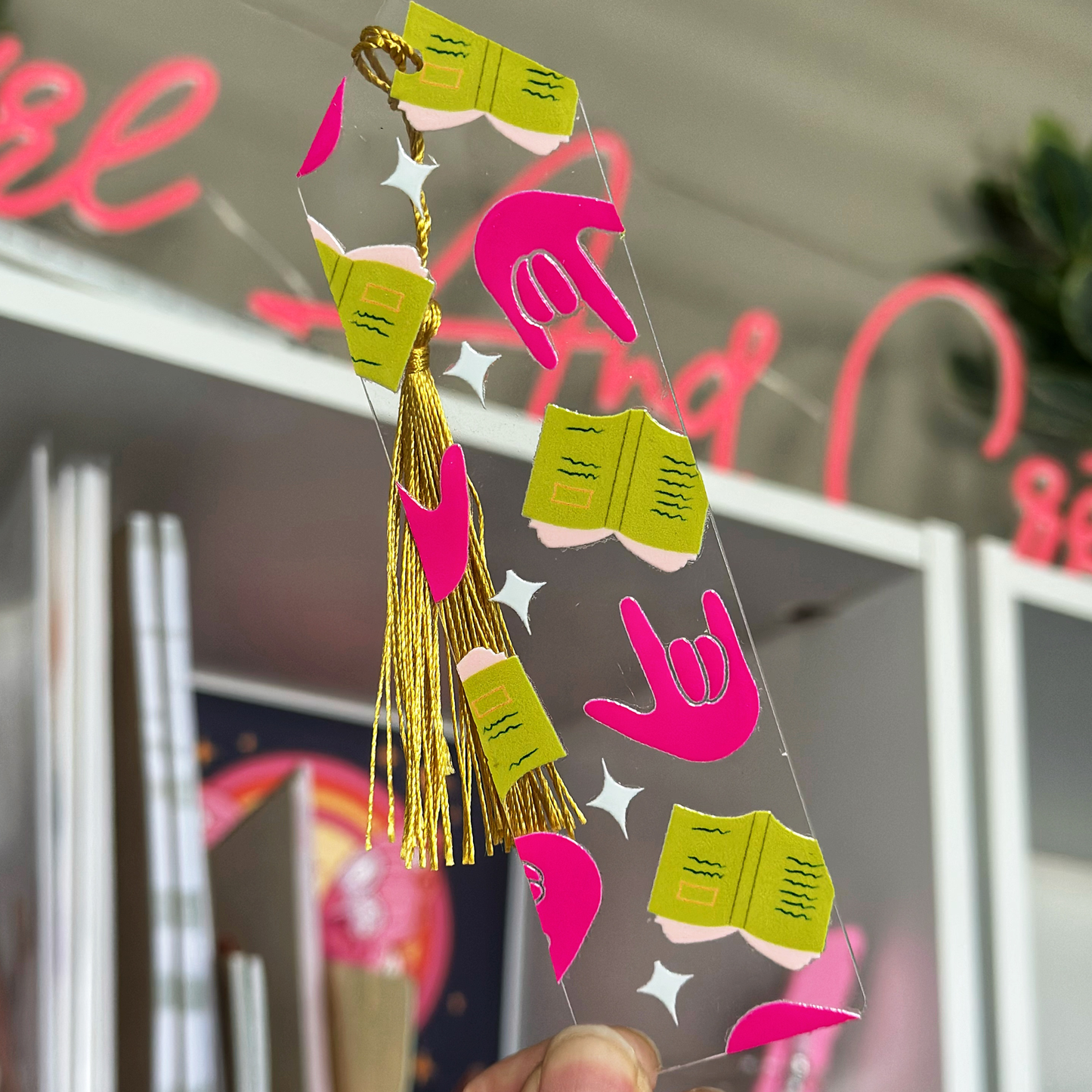 Book Acrylic Bookmark