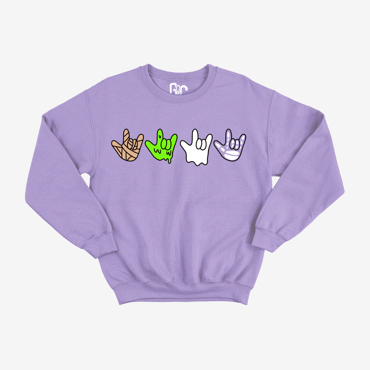 ILY Halloween Pattern Crewneck
