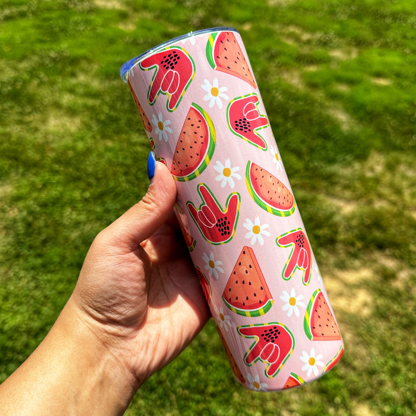 Watermelons ILY Steel Tumbler