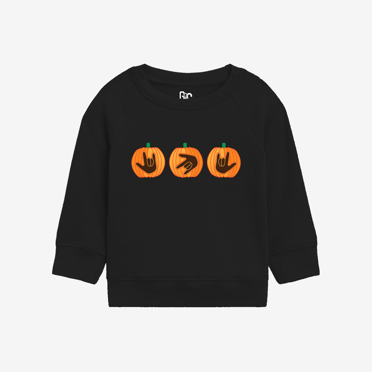 Halloween Pumpkin ILY Toddler Crewneck
