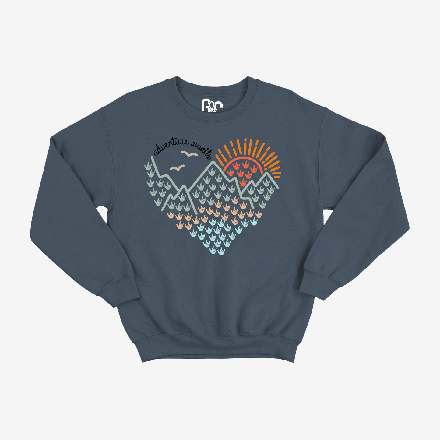 Adventure awaits Crewneck