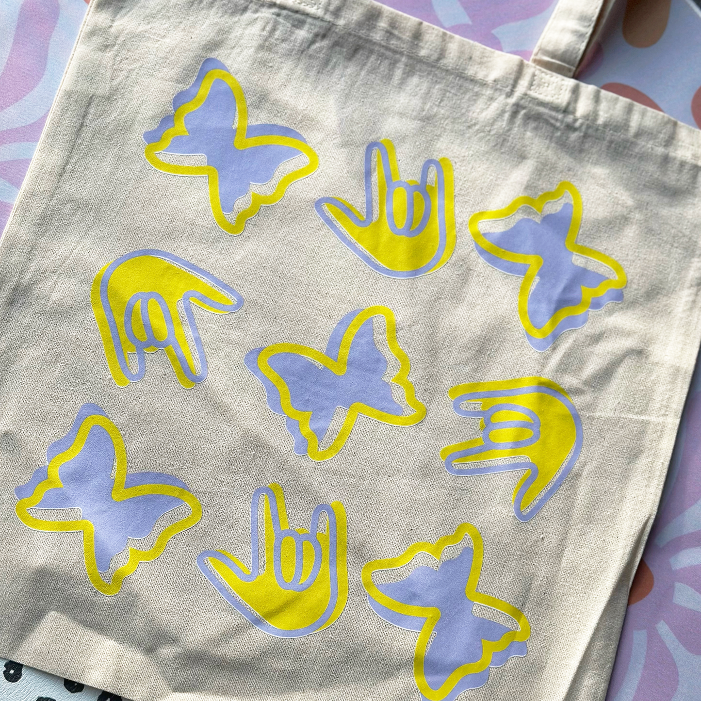 Butterflies & ILY Tote Bag