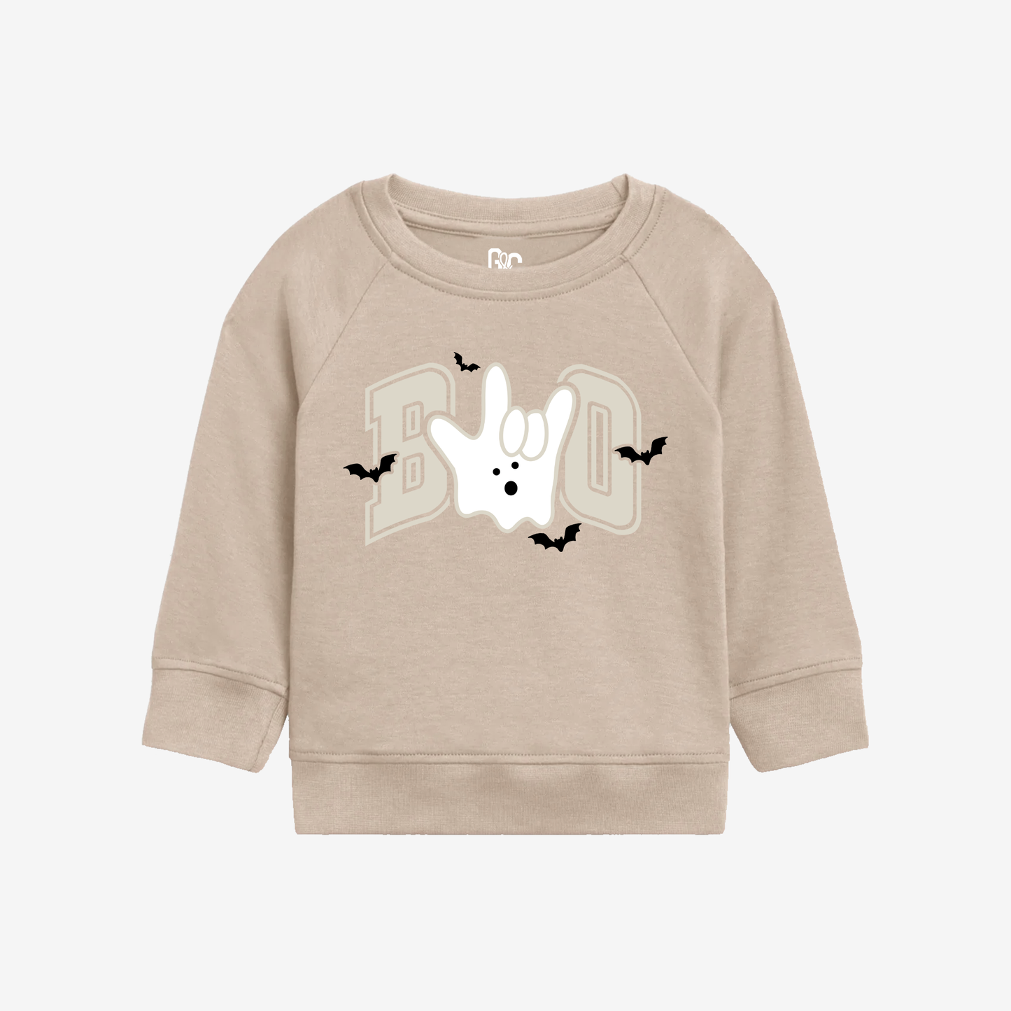 Boo & ILY Ghost Toddler Crewneck