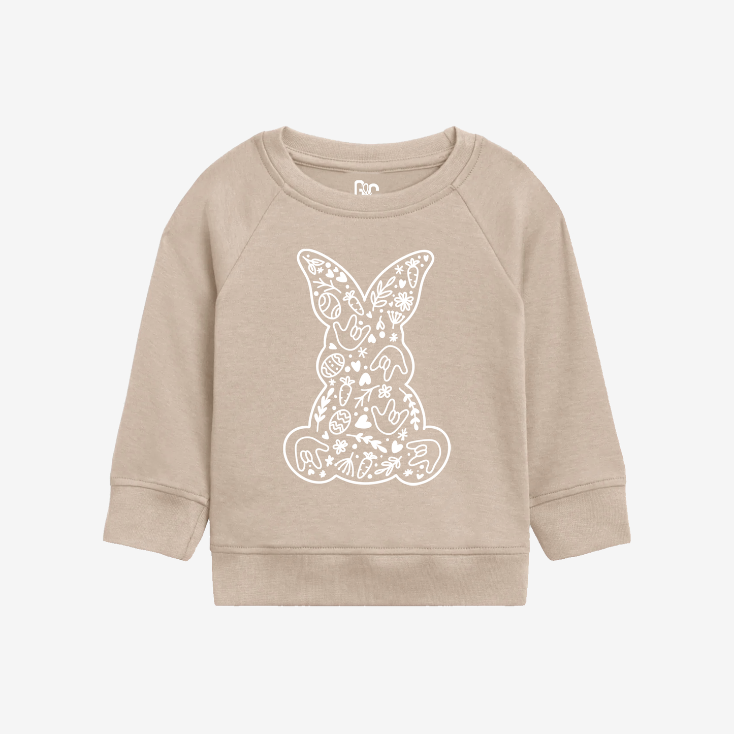 Bunny Doodle Toddler Crewneck