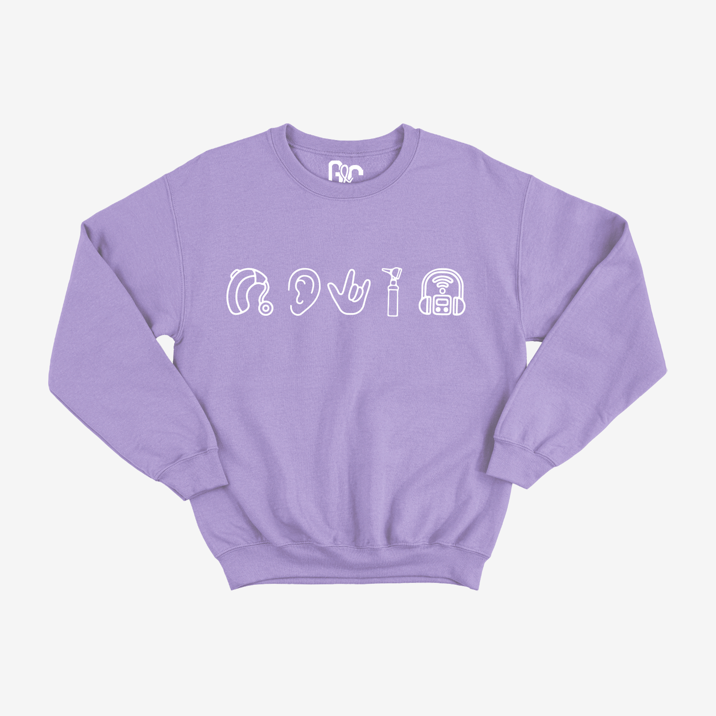 Hearing Aid pattern Crewneck