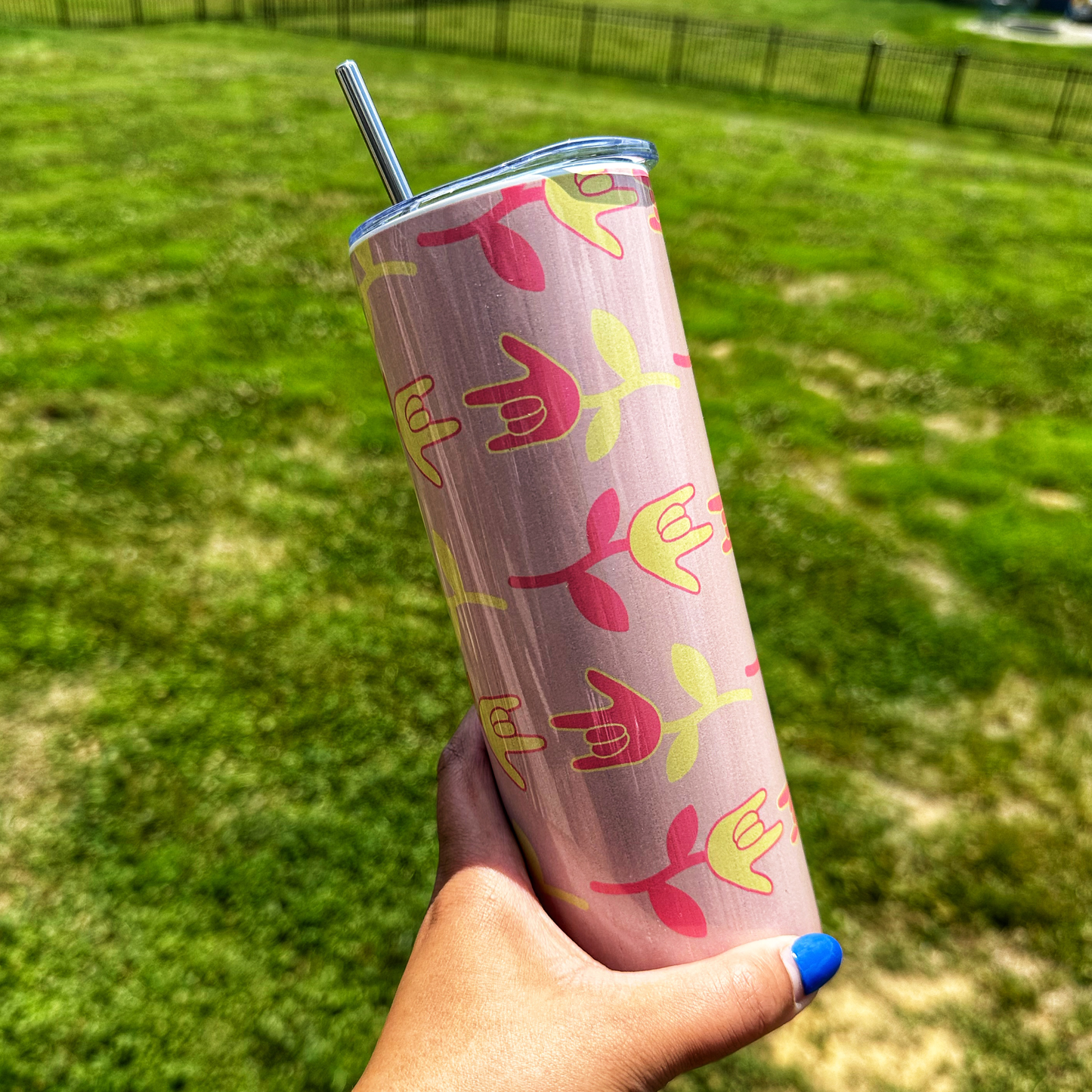 ILY Flower Steel Tumbler
