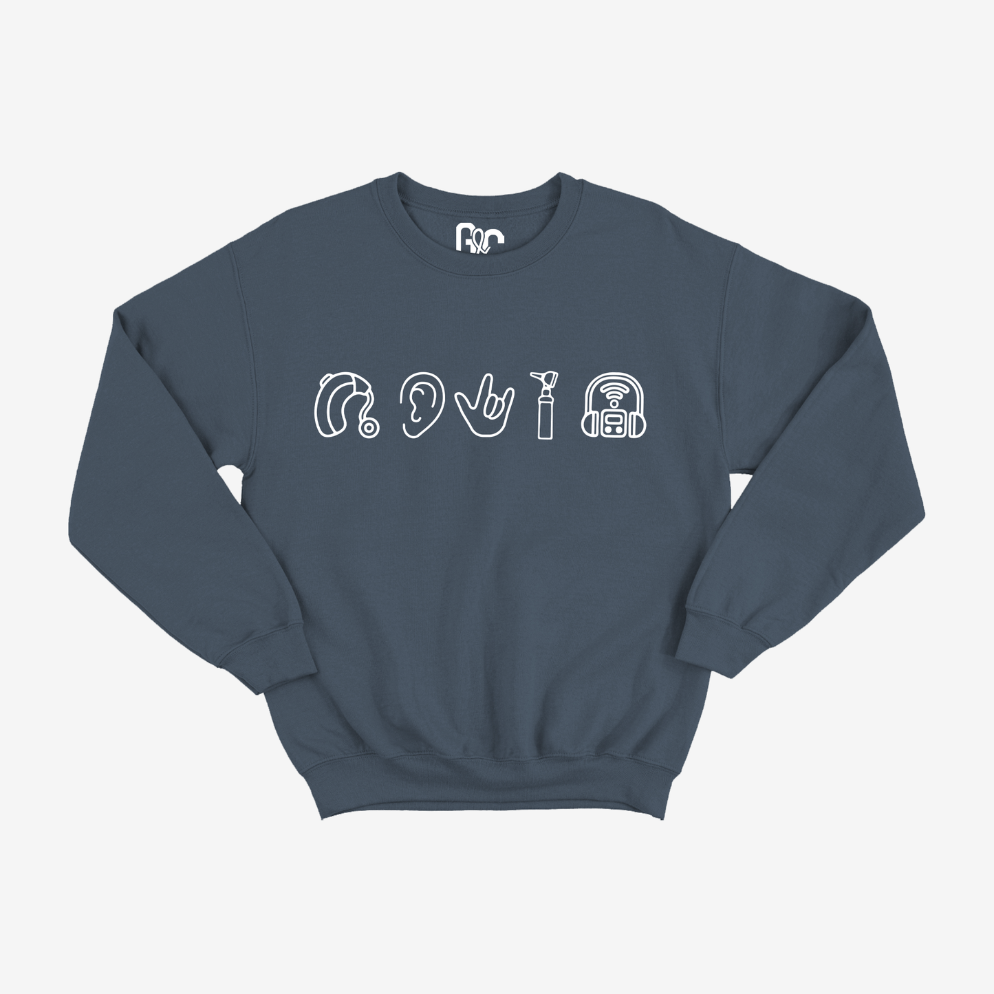 Hearing Aid pattern Crewneck