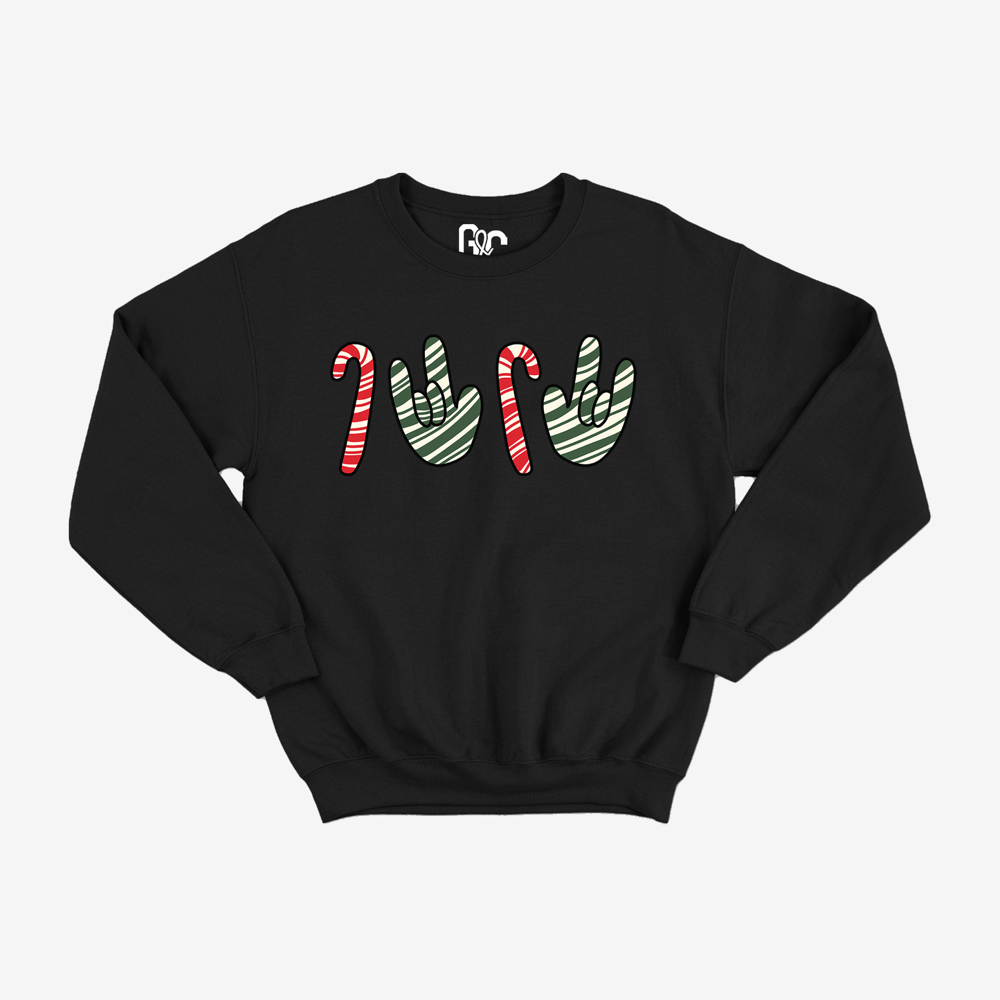 Candy Cane & ILY Crewneck