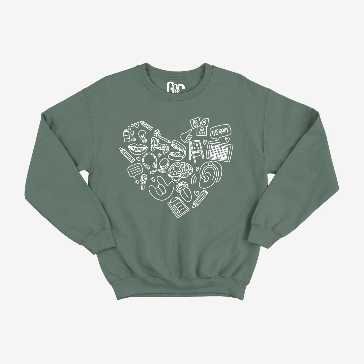 SLP Heart Doodle Crewneck