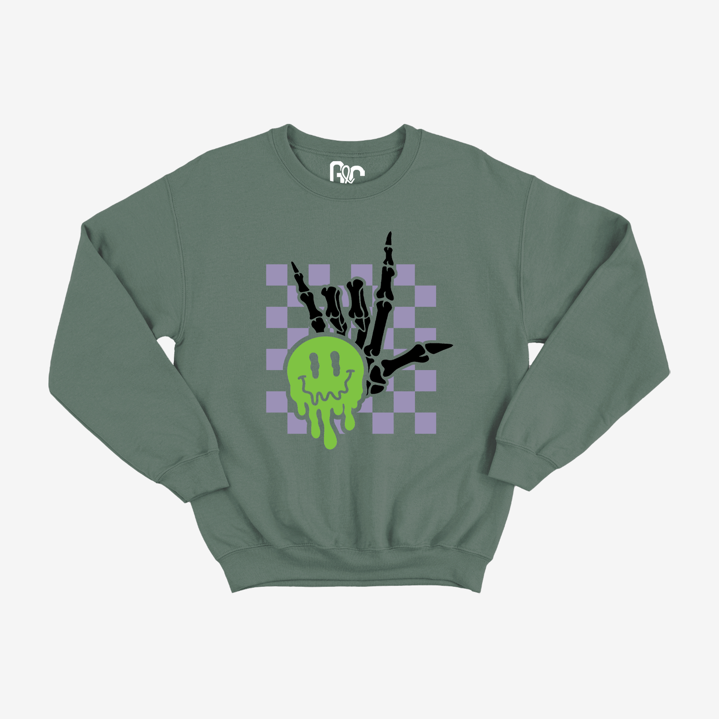 Spooky ILY Checkered Crewneck