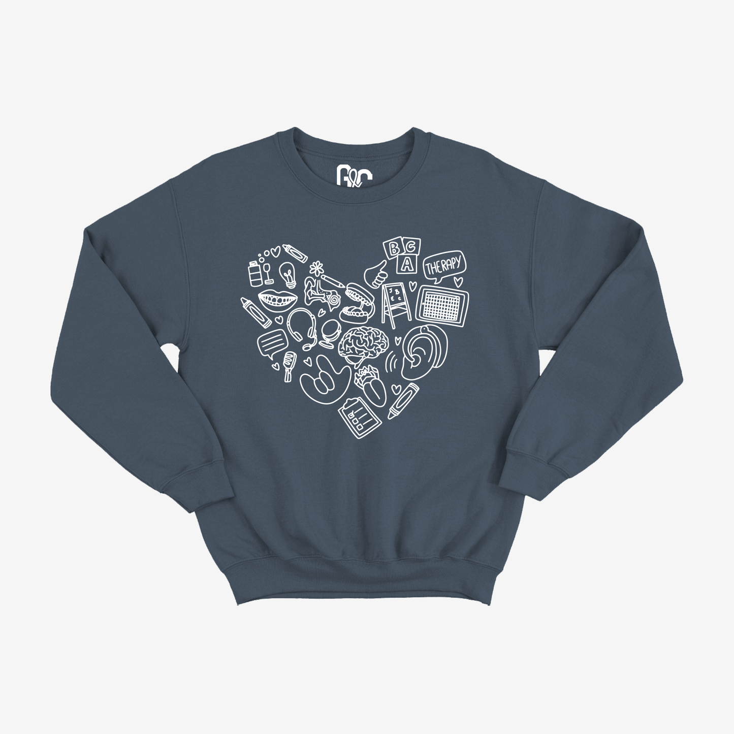 SLP Heart Doodle Crewneck