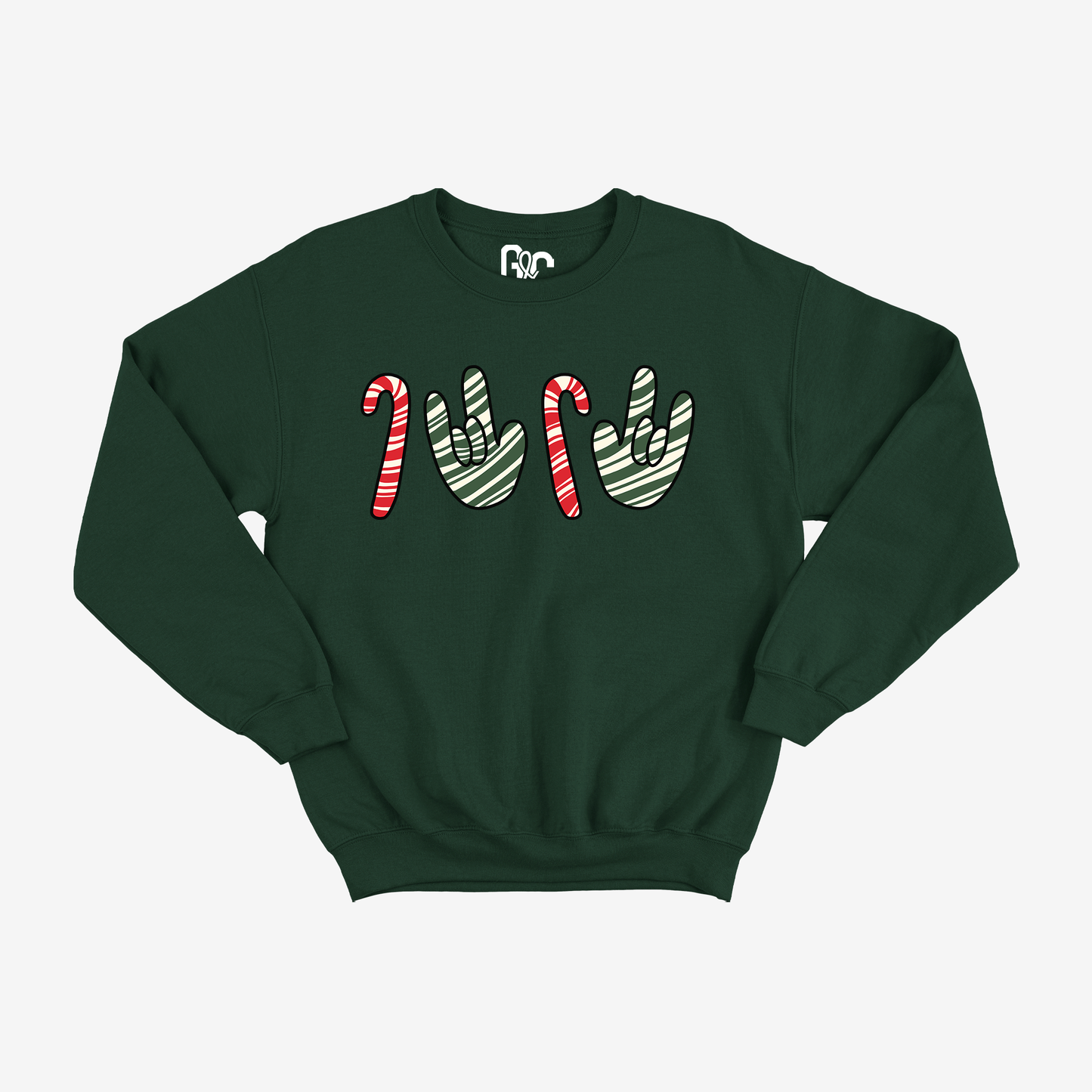 Candy Cane & ILY Crewneck