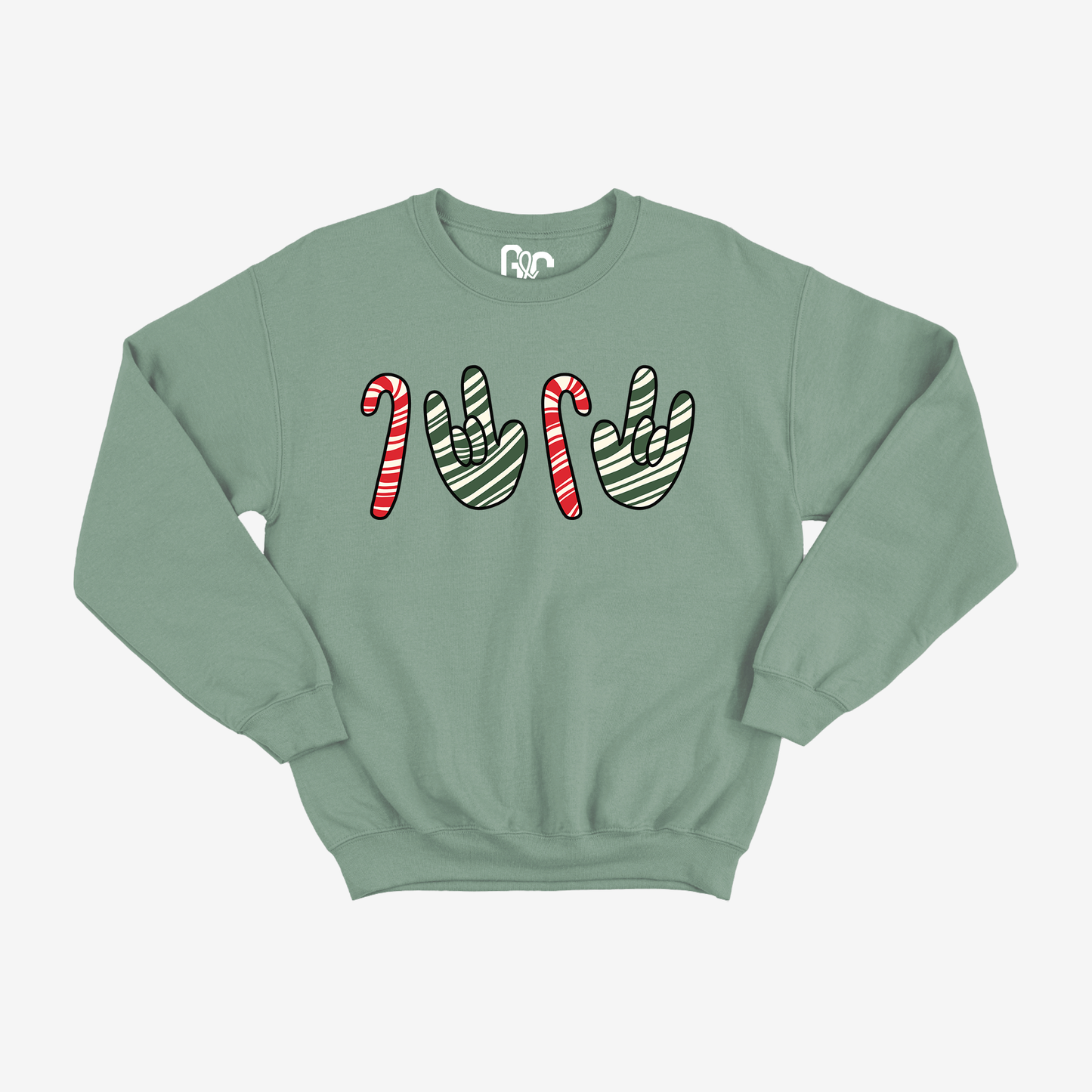 Candy Cane & ILY Crewneck