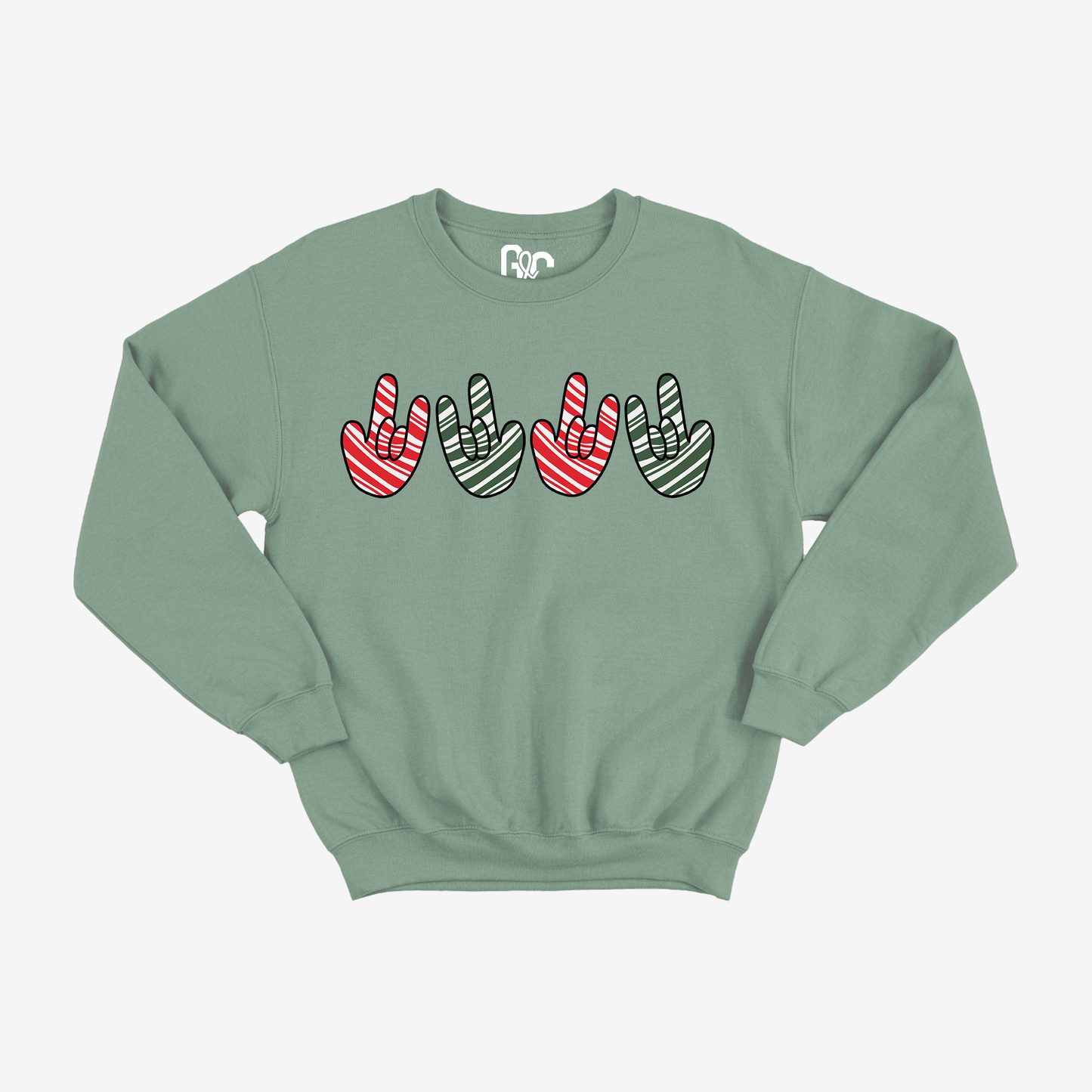 ILY Candy Cane Crewneck