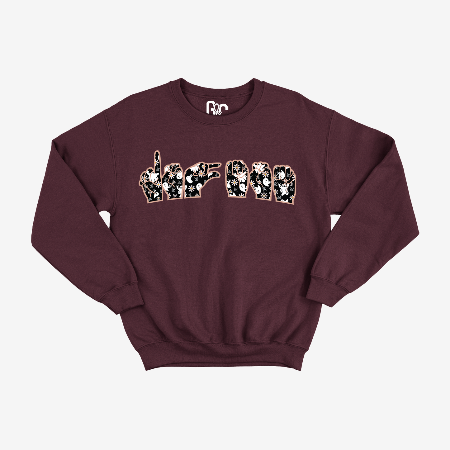 Dog Mama ILY Ghostly Crewneck