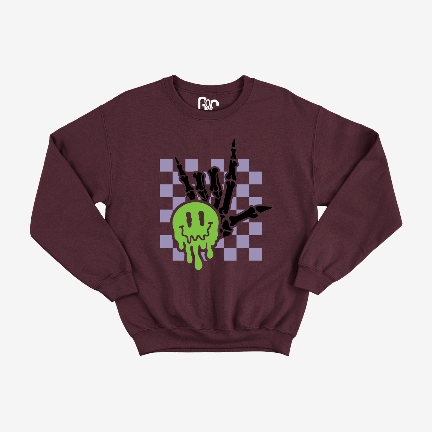 Spooky ILY Checkered Crewneck