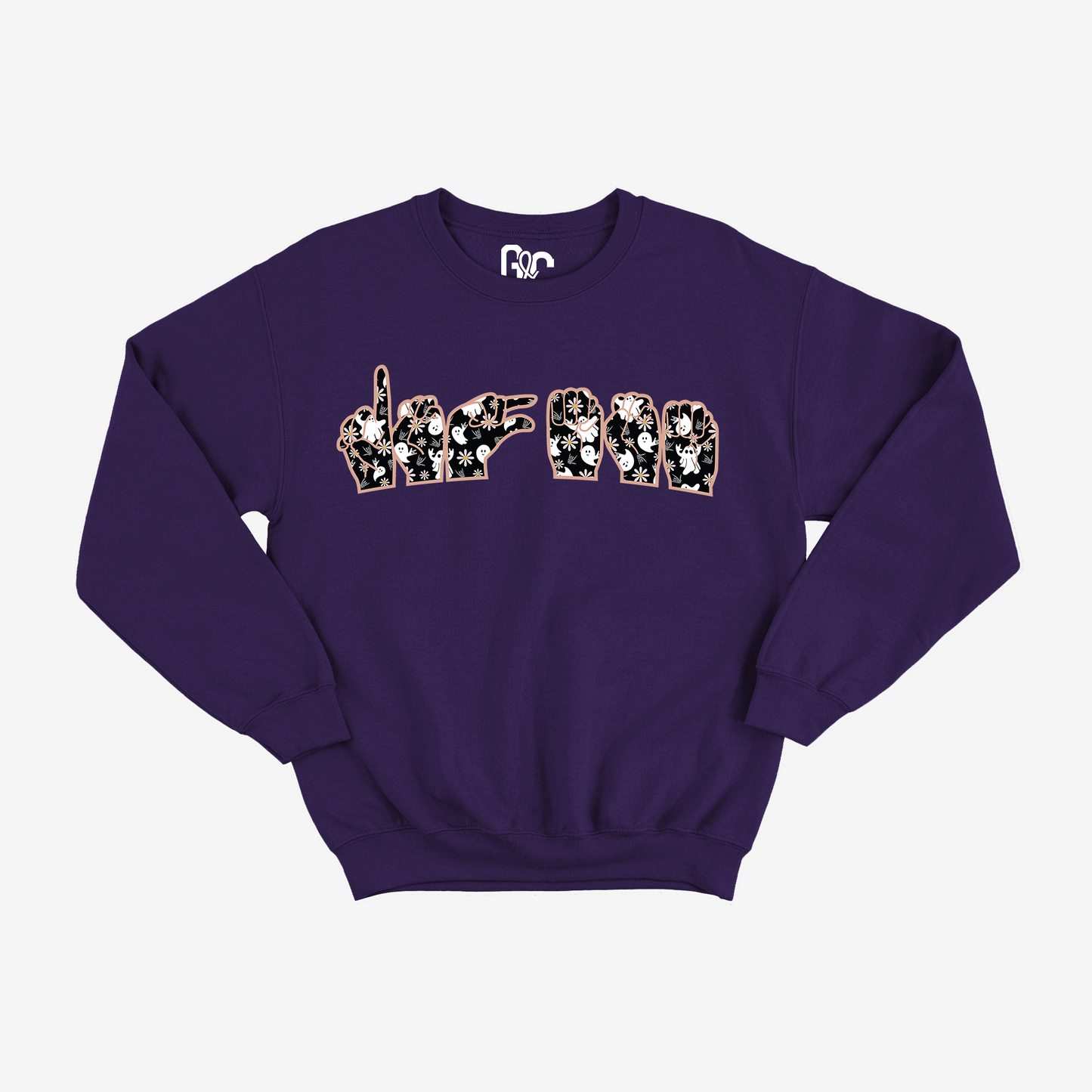 Dog Mama ILY Ghostly Crewneck