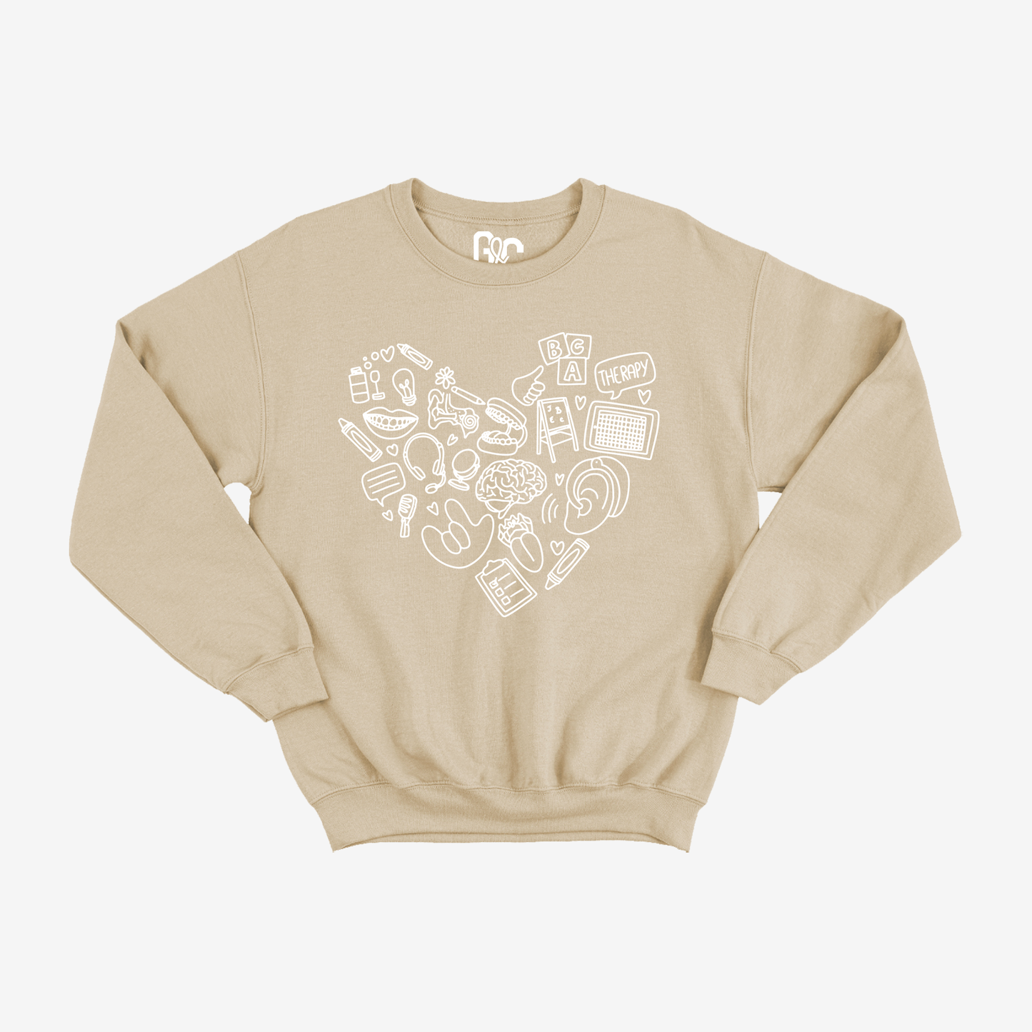 SLP Heart Doodle Crewneck