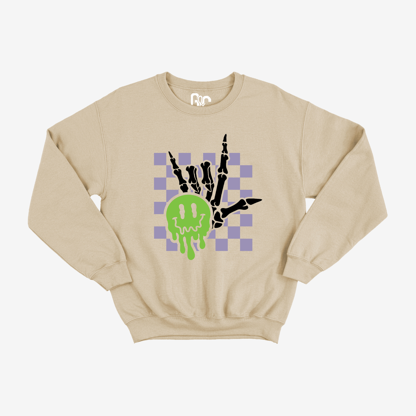 Spooky ILY Checkered Crewneck