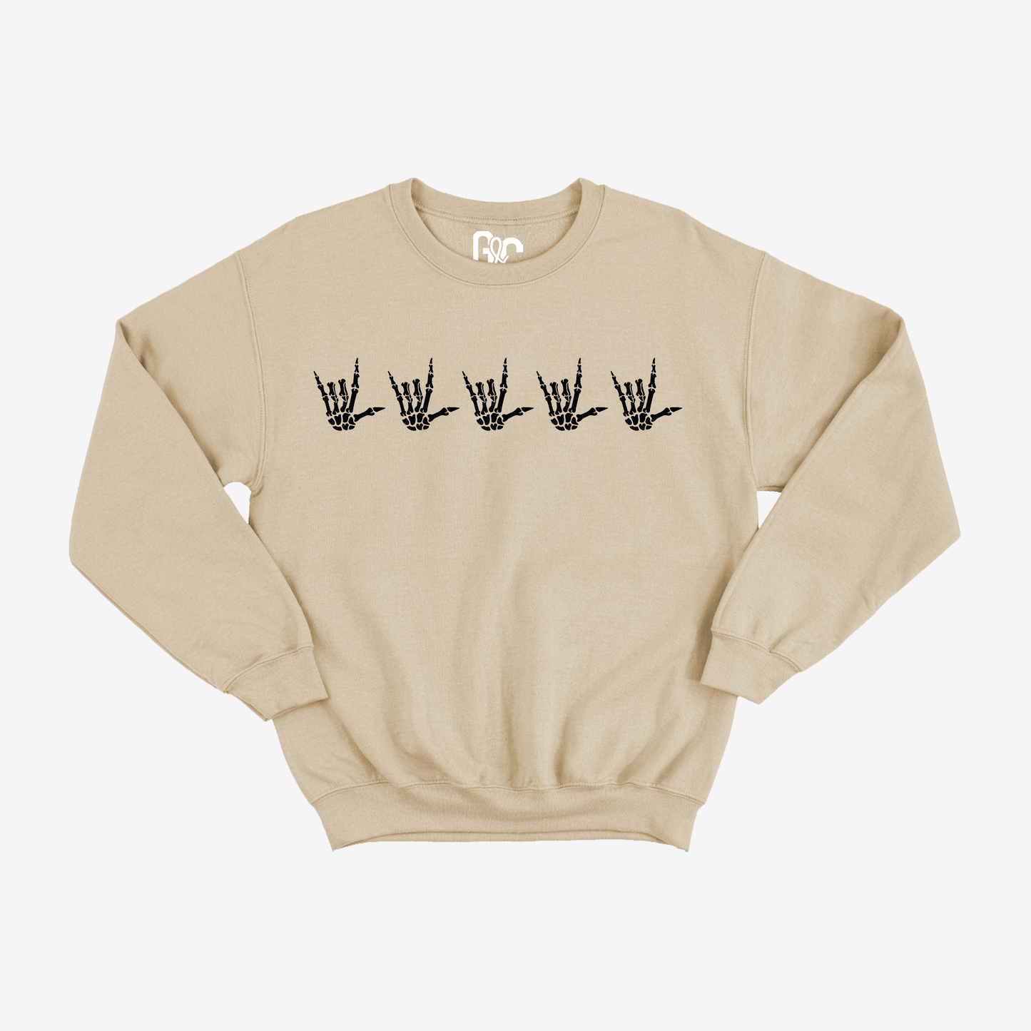 Skeleton ILY Pattern Crewneck