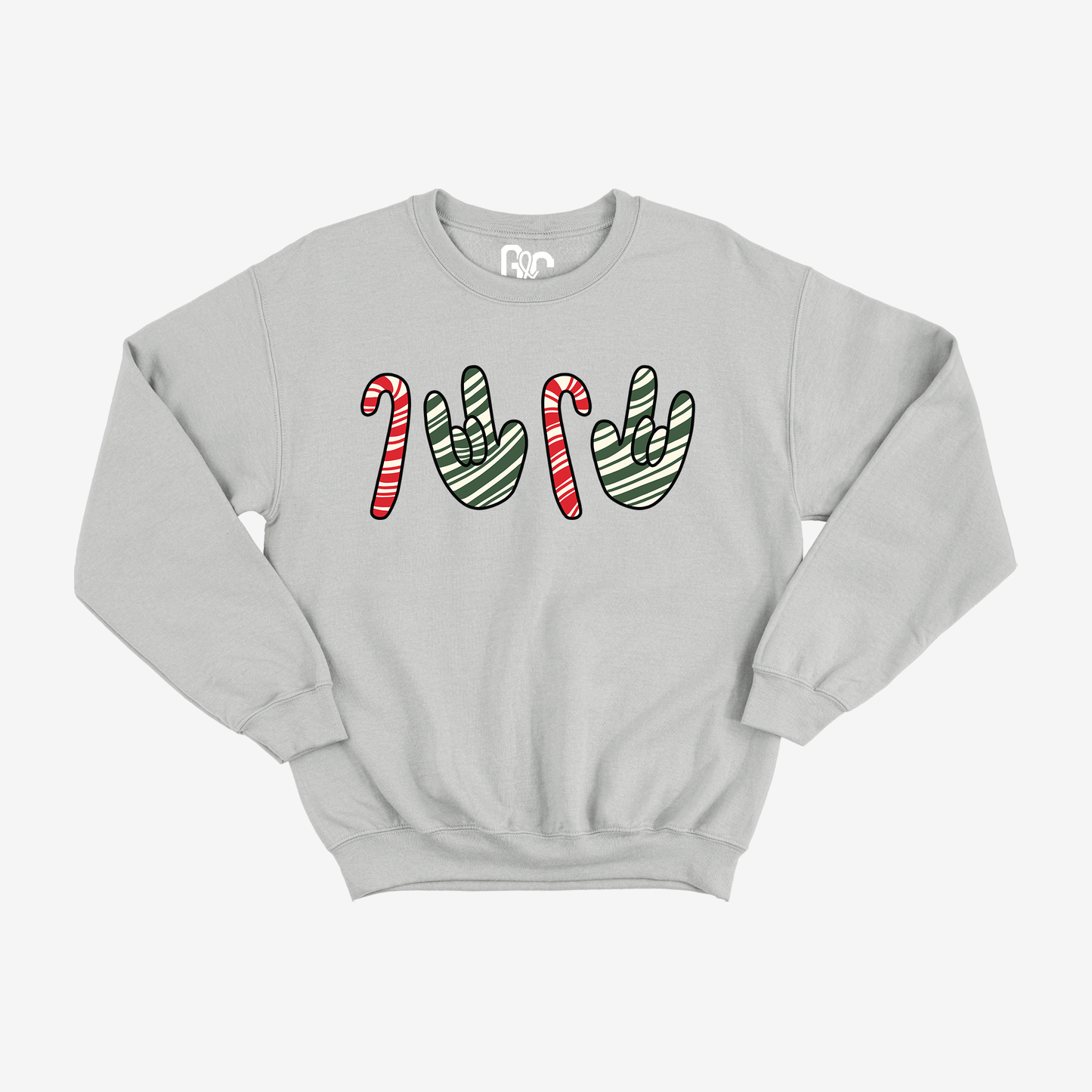 Candy Cane & ILY Crewneck