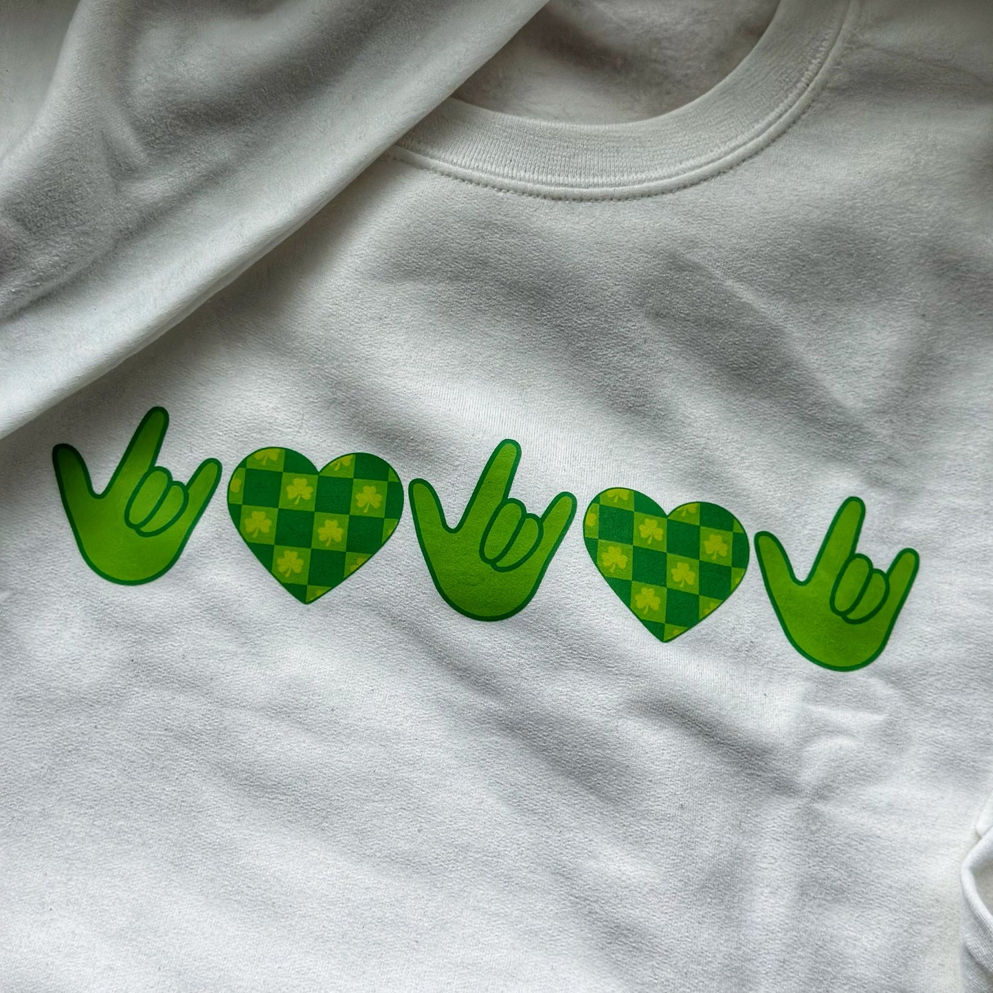 Lucky Checkered ILY Crewneck