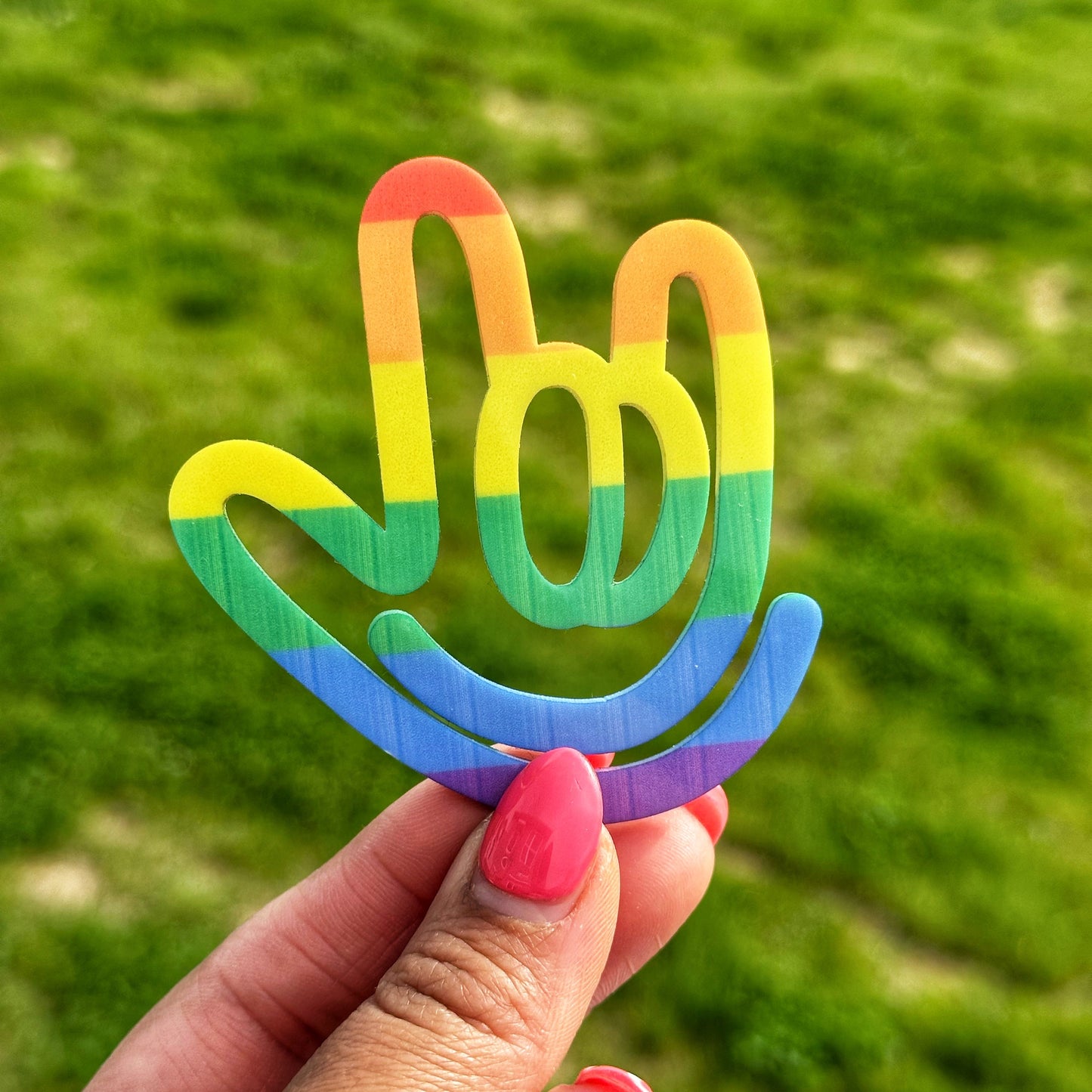 Rainbow ILY Paperclip