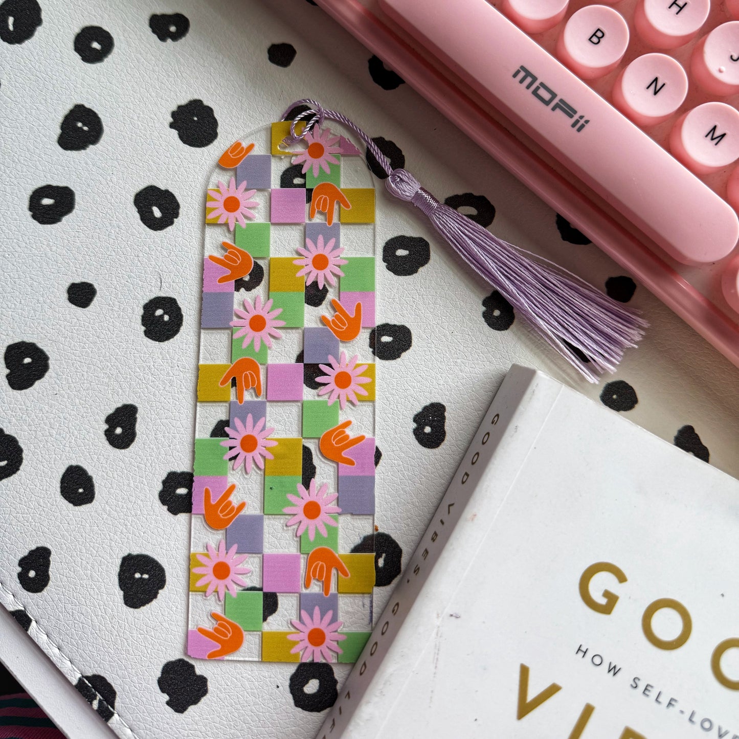 Bloom Patch ILY Acrylic Bookmark