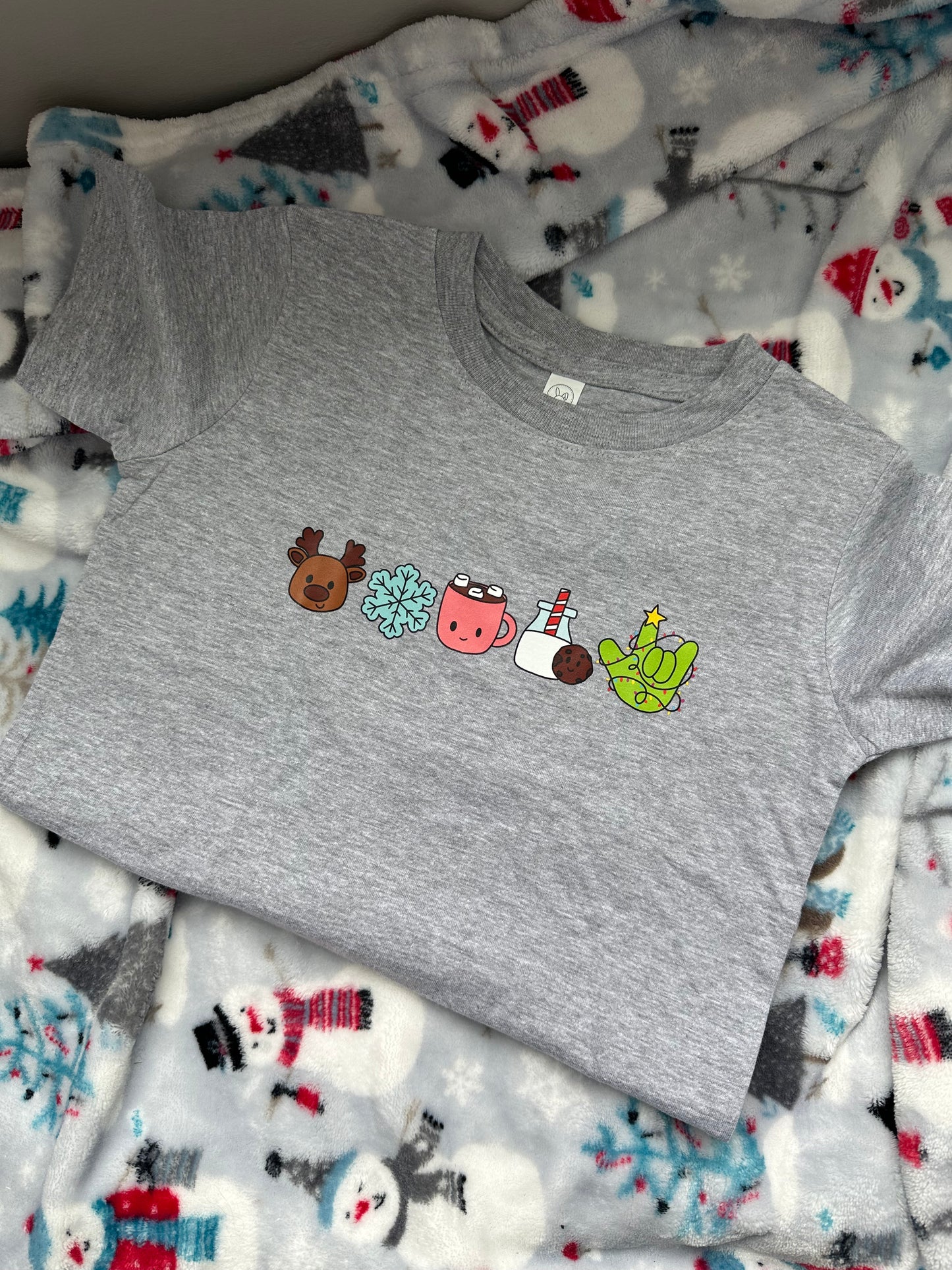 Christmas ILY - 3T Grey Toddler Tee