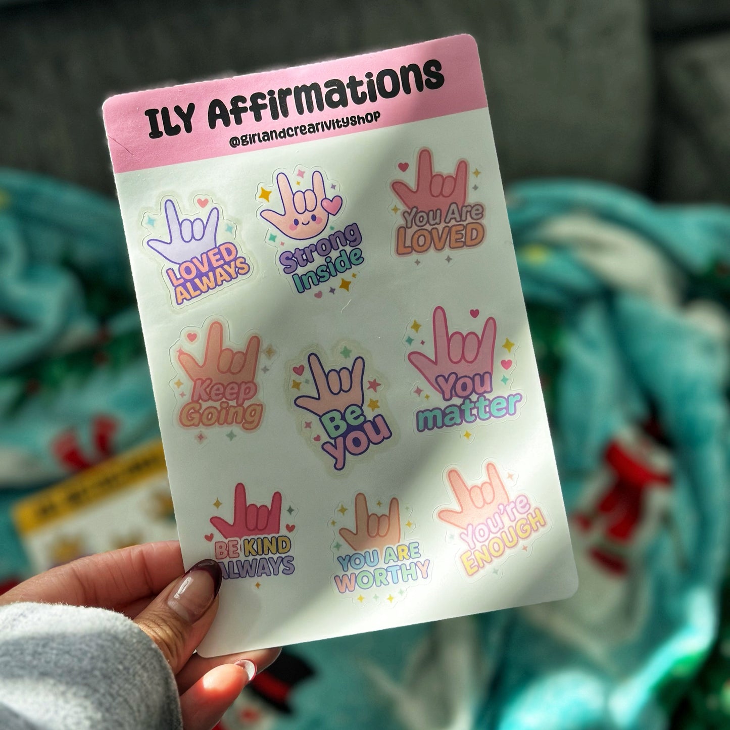 ILY Affirmations Sticker Sheet