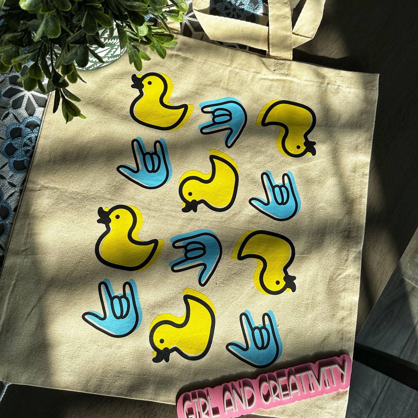 Duck ILY Tote Bag
