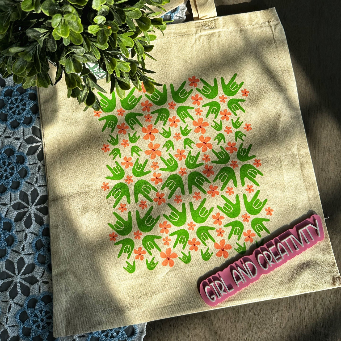 Flowers ILY Tote Bag