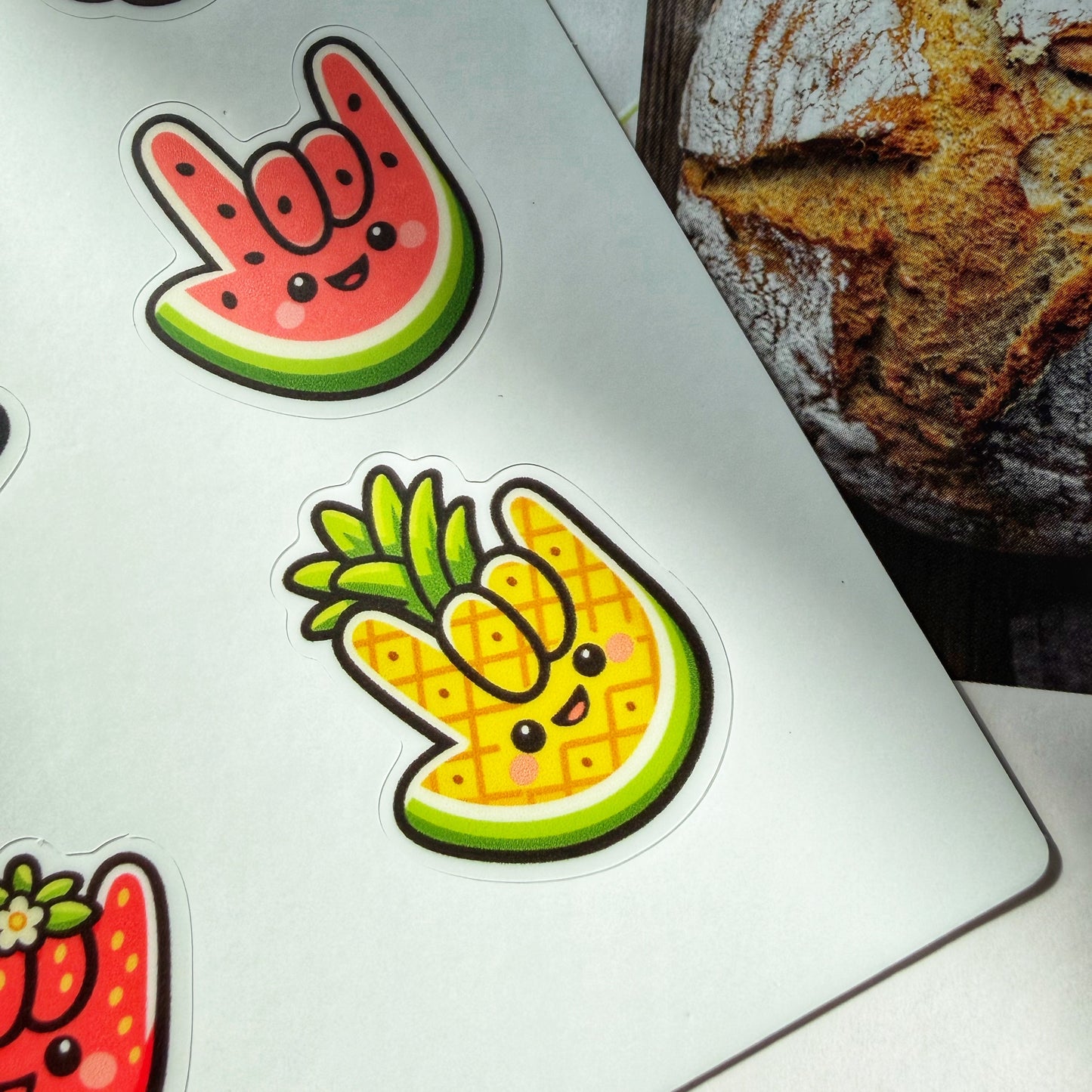 Cute Fruits ILY Sticker Sheet