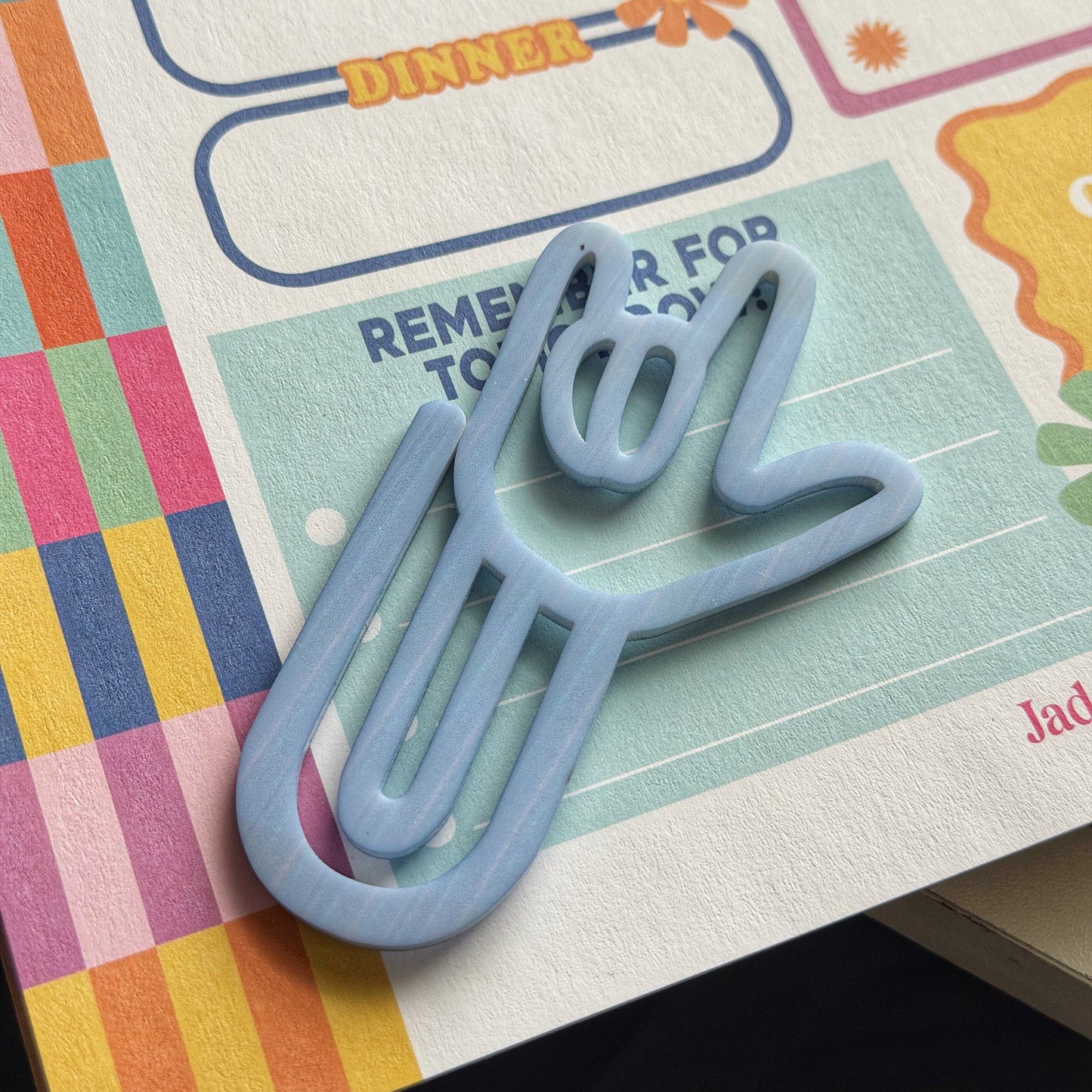 Light Violet ILY Jumbo Two-Sided Clip