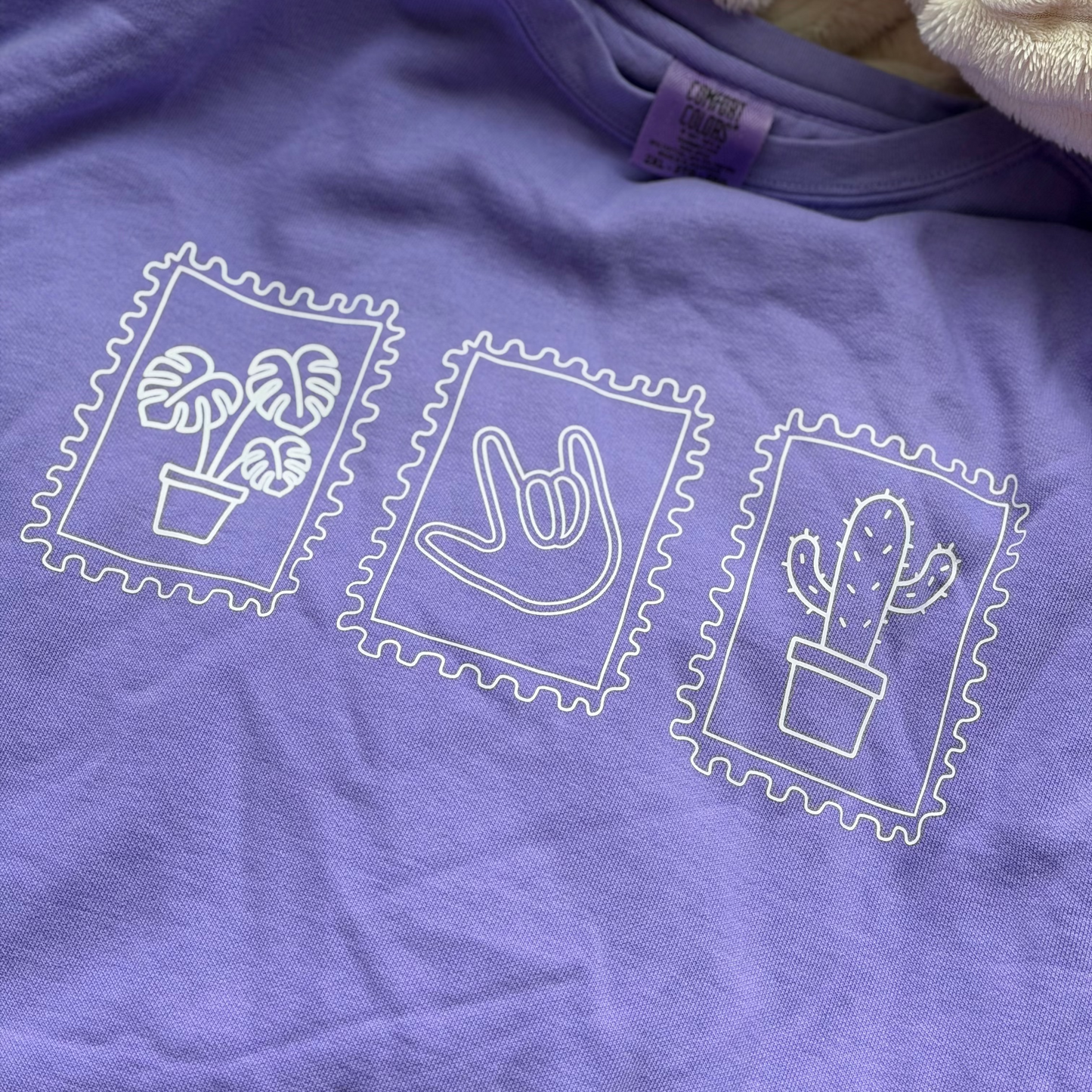 Plant Stamp - 2XL Violet Crewneck