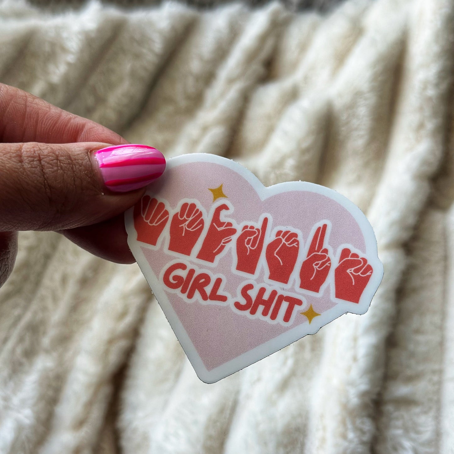 Anxious Girl Shit Sticker