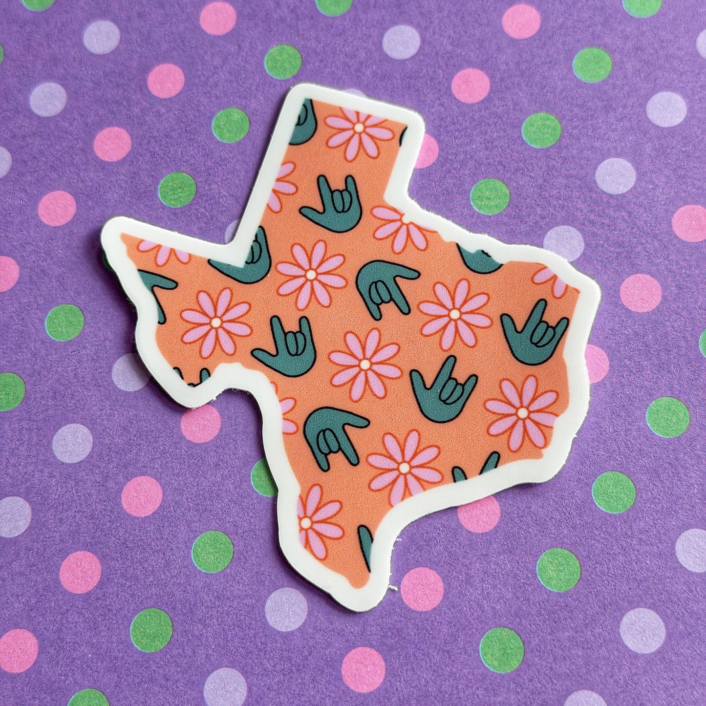 Texas ILY Sticker