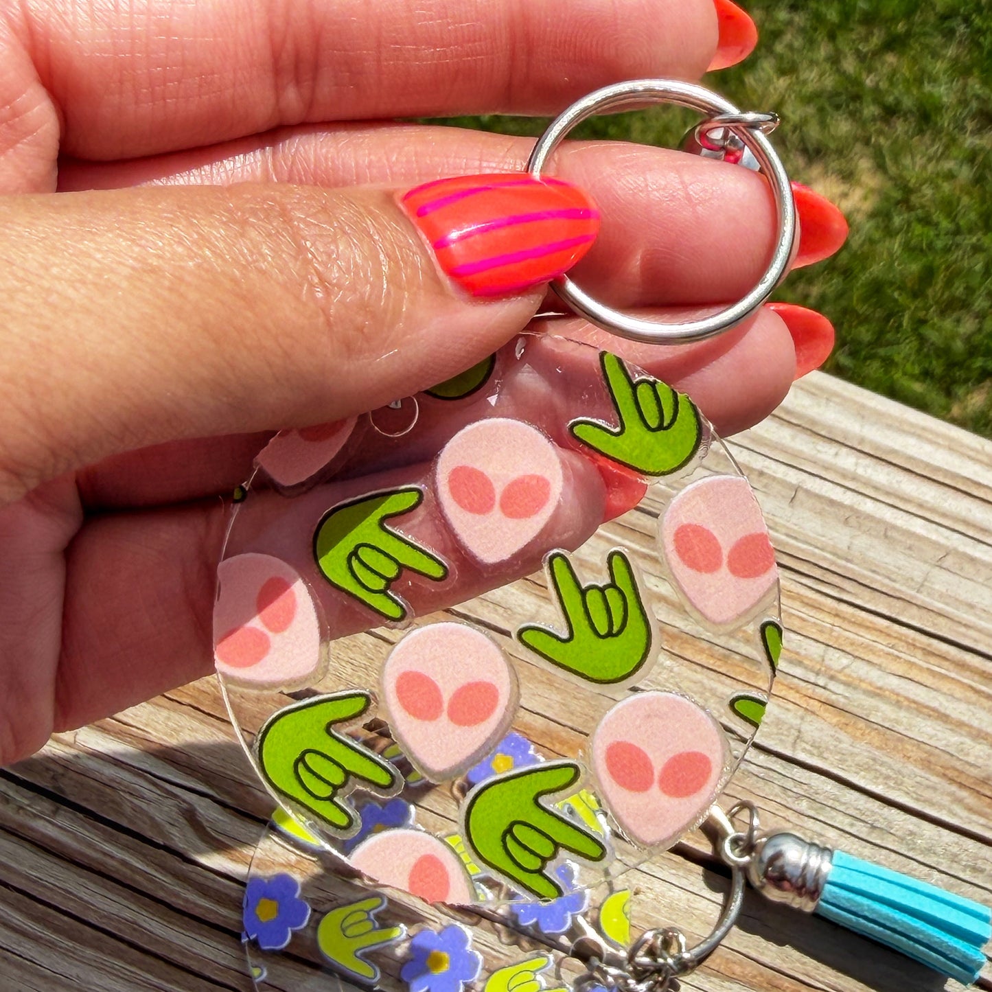 Alien ILY Acrylic Keychain