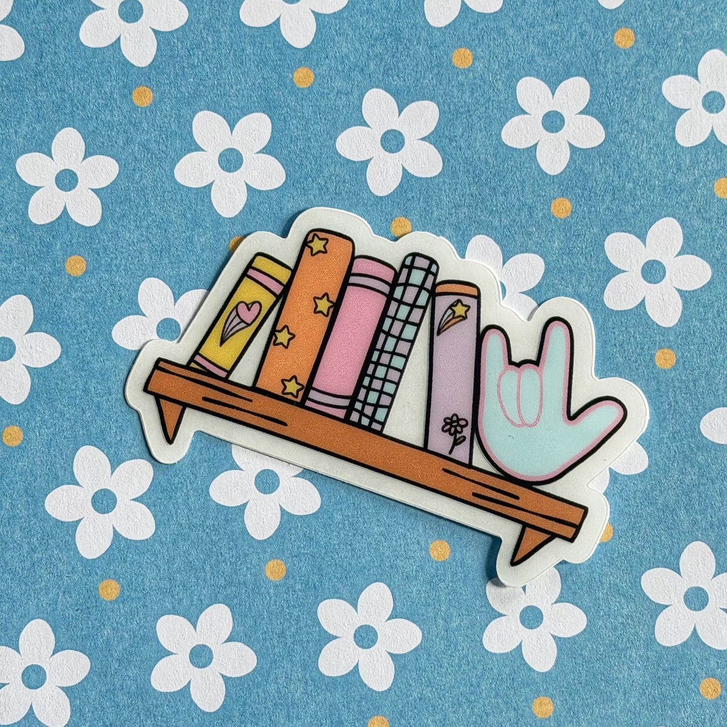 ILY Bookshelf Sticker