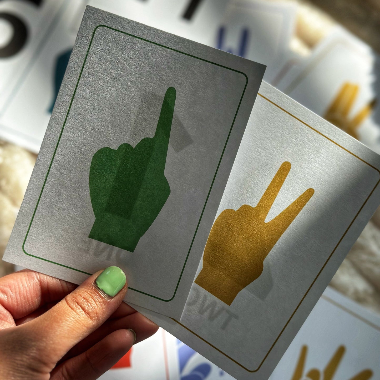 ASL Number Flashcards (1-20)