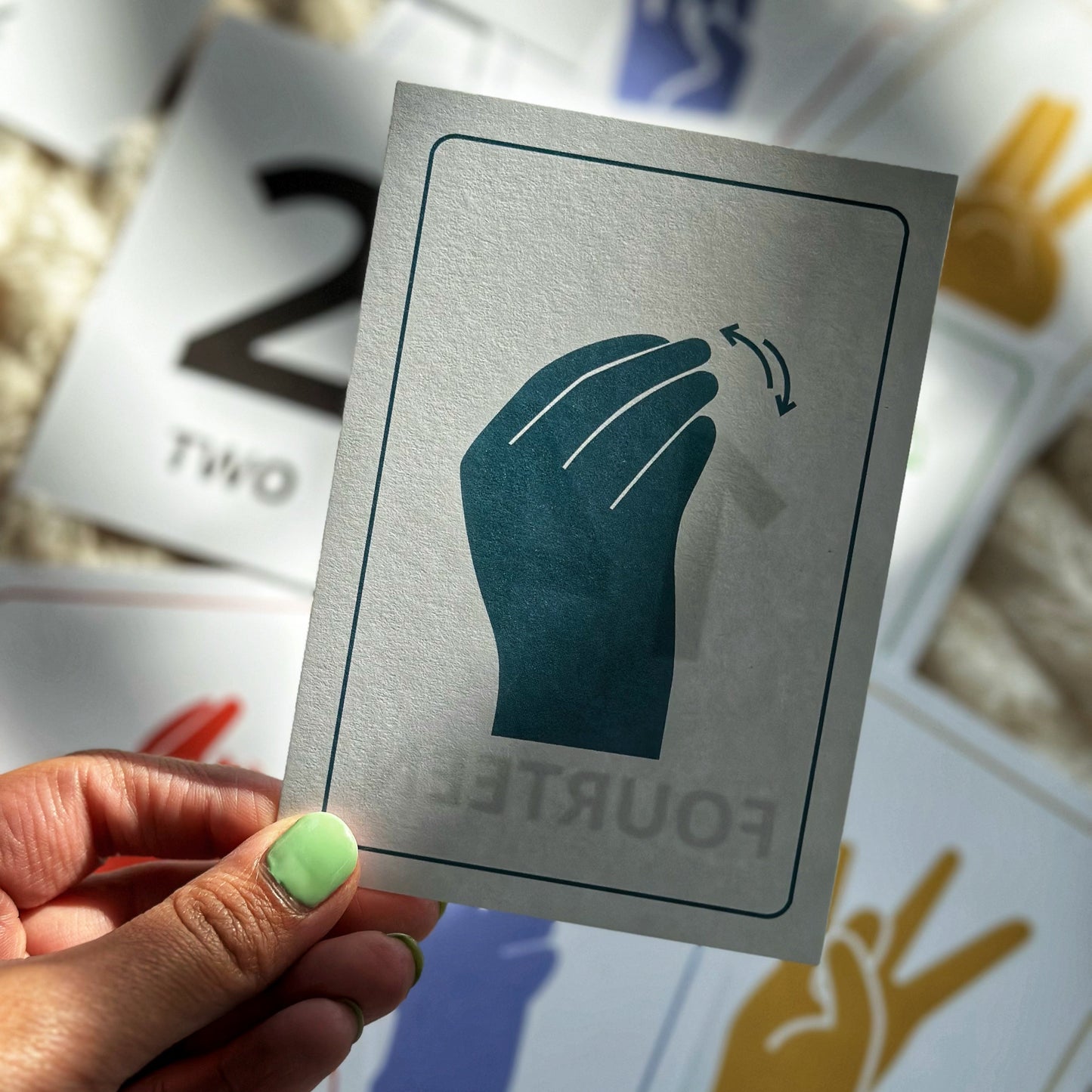ASL Number Flashcards (1-20)