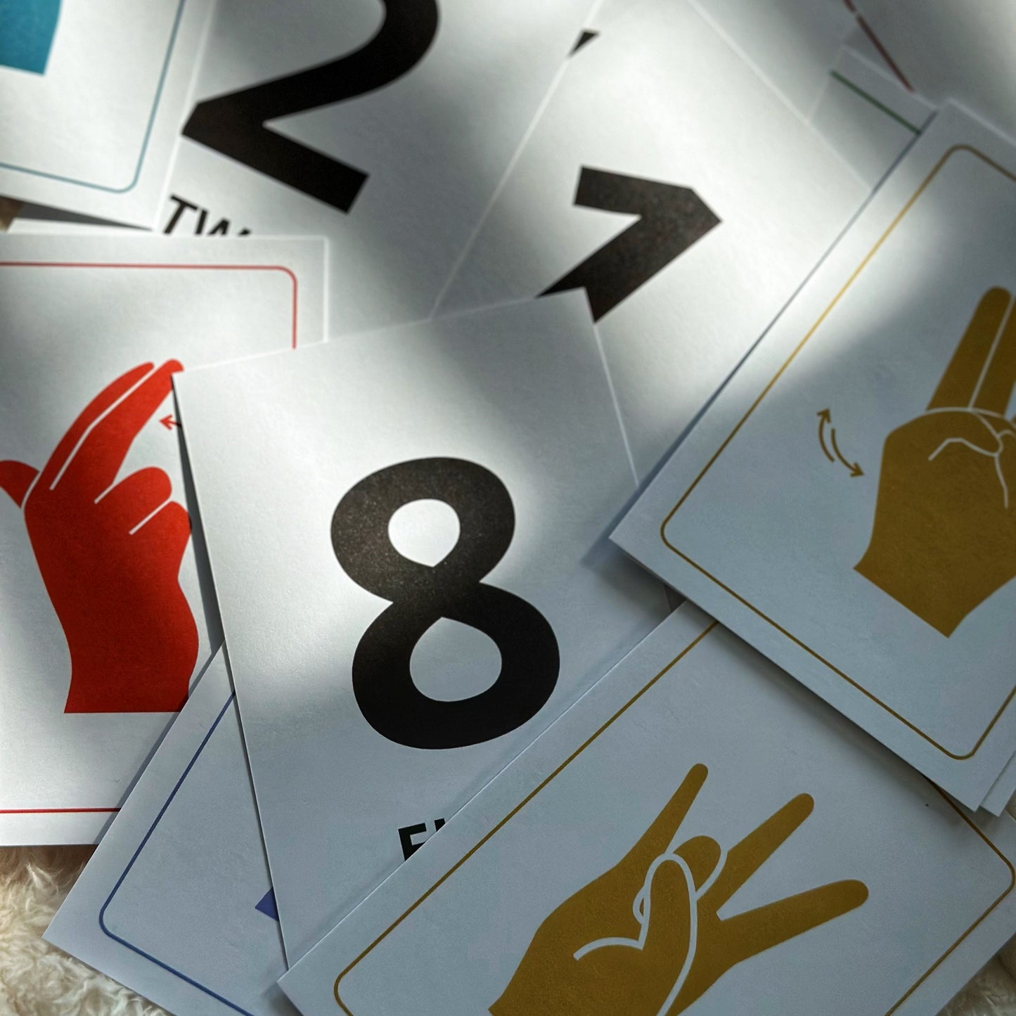 ASL Number Flashcards (1-20)