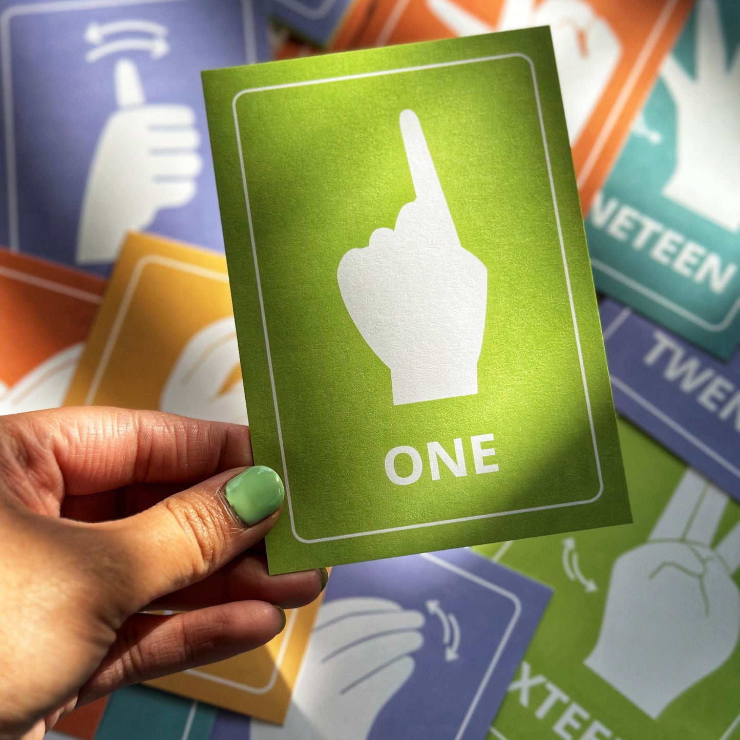 ASL Number & Clipart Flashcards (1-20)