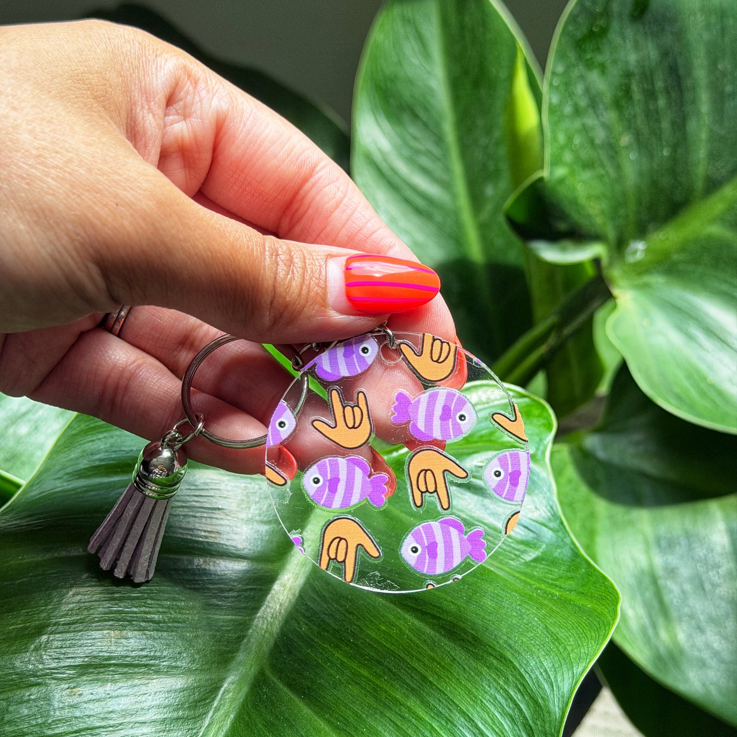 Fish ILY Acrylic Keychain
