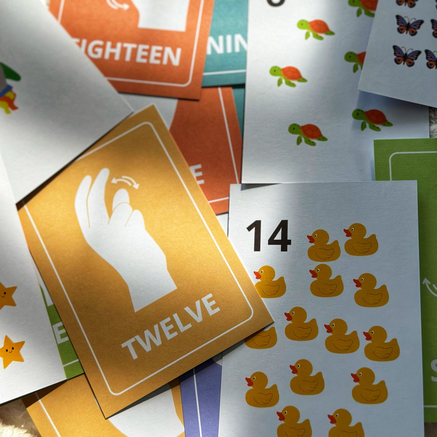 ASL Number & Clipart Flashcards (1-20)