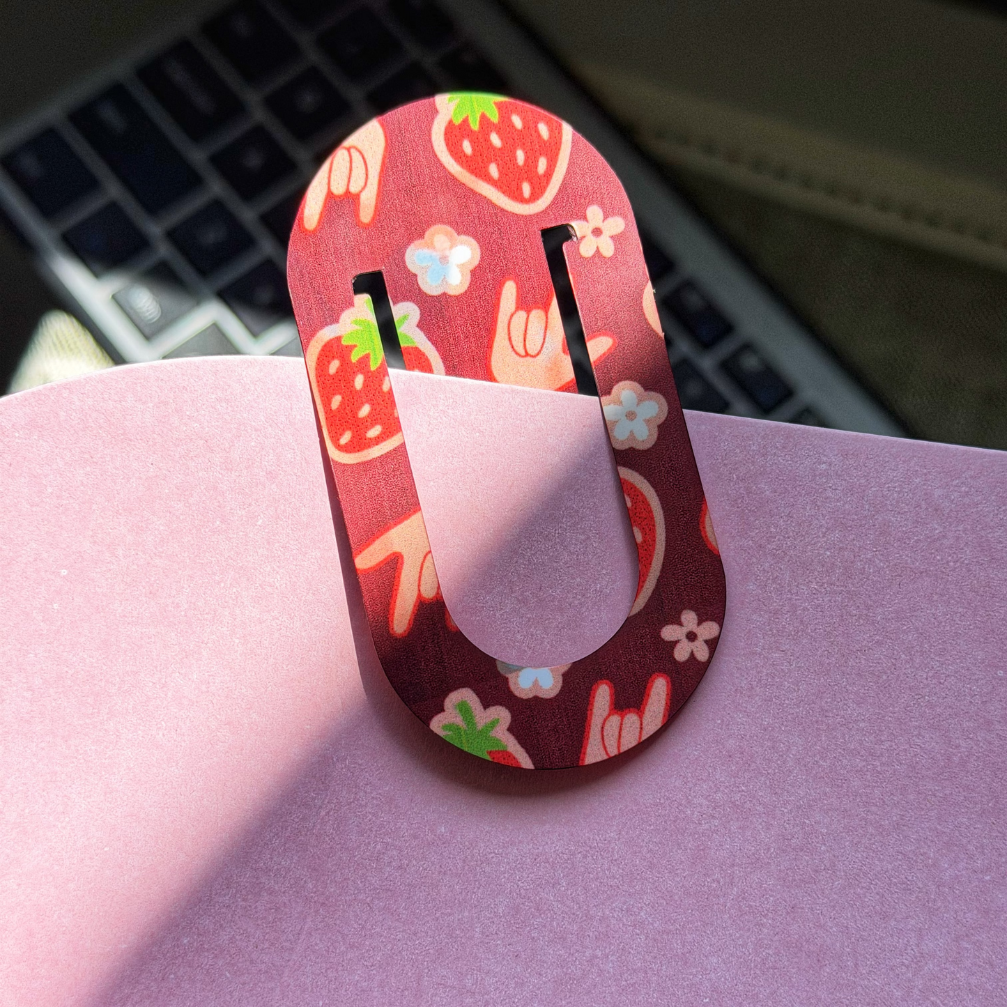 Strawberry Paperclip Bookmark