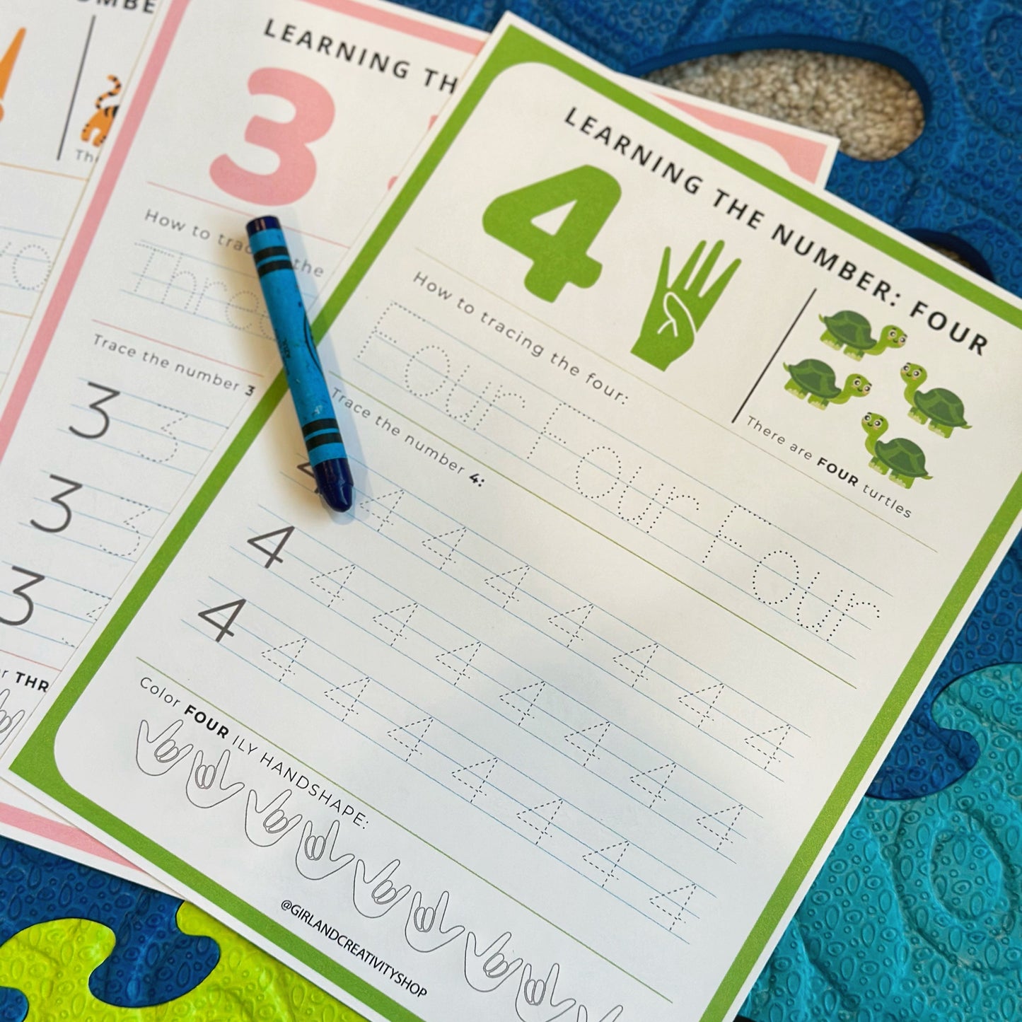 Learn to Count ASL Worksheet